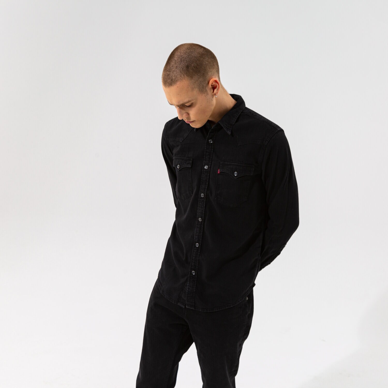 Koszule męskie sportowe LEVI'S KOSZULA BARSTOW WESTERN STANDARD 857440002 CZARNY