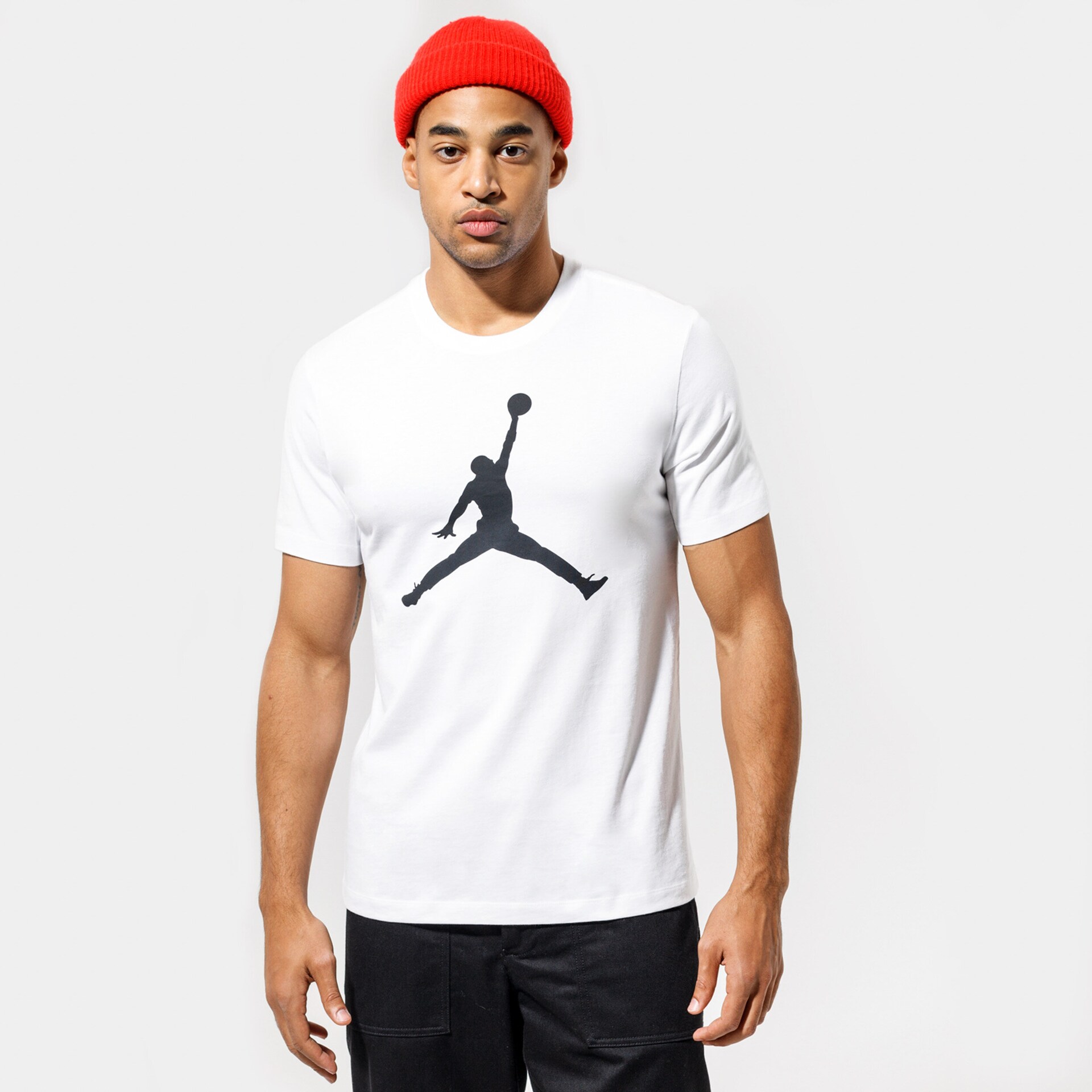 Koszulka, t-shirt sportowy męski JORDAN T-SHIRT JUMPMAN CJ0921-100 BIAŁY