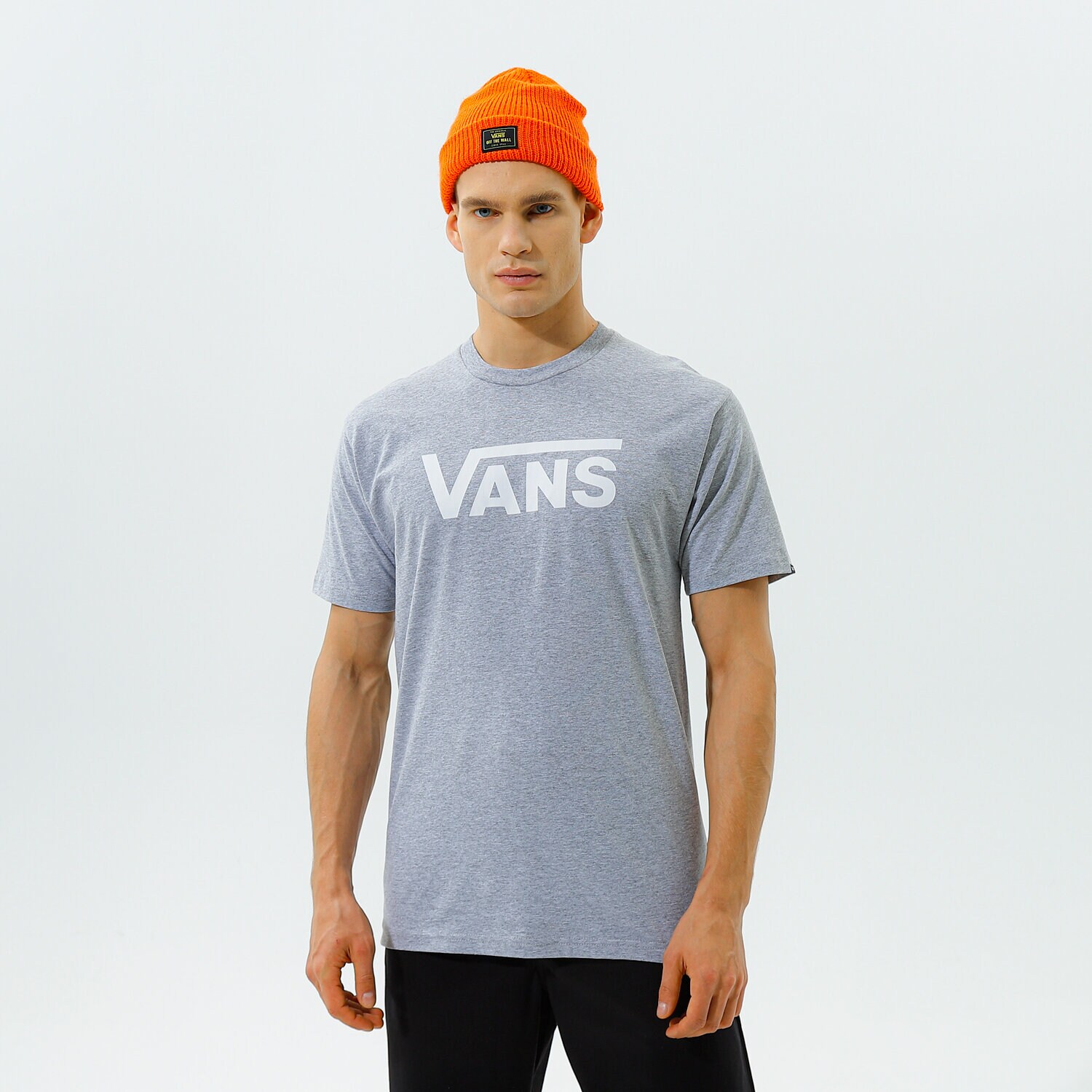 Koszulka, t-shirt sportowy męski VANS T-SHIRT VANS CLASSIC VN000GGGATH1 SZARY