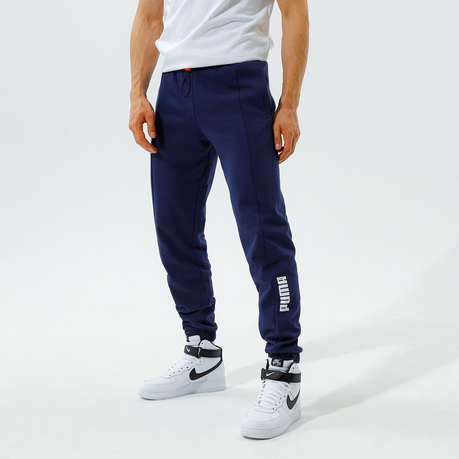 Spodnie sportowe męskie PUMA SPODNIE RAD/CAL PANTS DK CL - PEACOAT 58939006 GRANATOWY