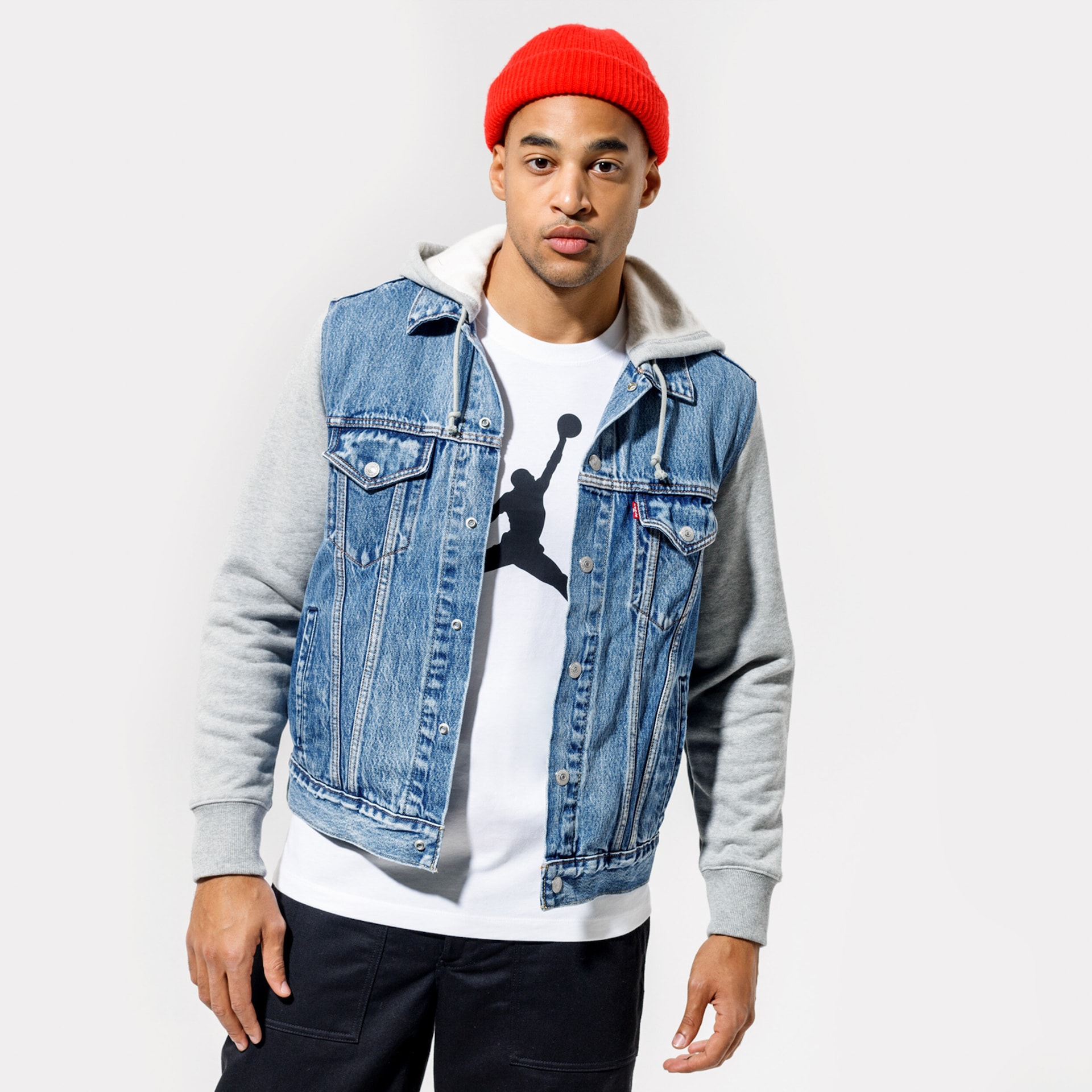LEVI S KURTKA HYBRID HOODIE V TRUCKER A06320000 NIEBIESKI M skie Kurtki przej ciowe w Sizeer