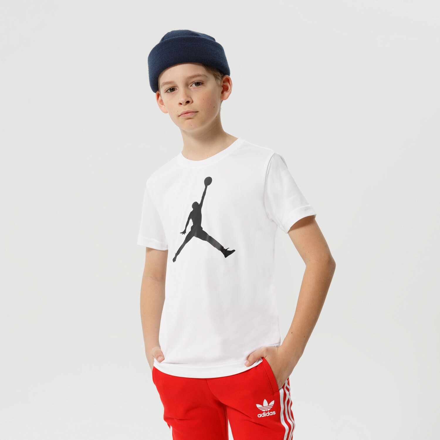 Koszulka, t-shirt dla dzieci JORDAN T-SHIRT JDB JUMPMAN LOGO DF TEE BOY 954293-001 BIAŁY