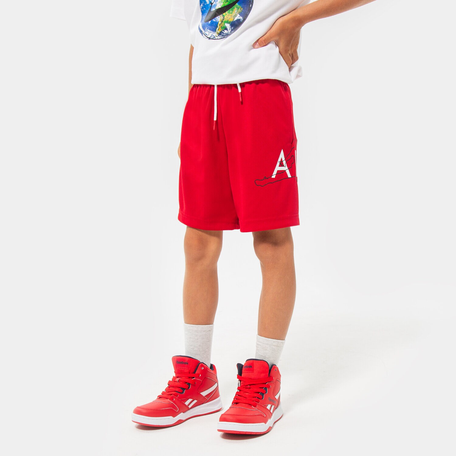 JORDAN SZORTY JUMPMAN BIG AIR MESH SHORT BOY 95B219-R78 CZERWONY