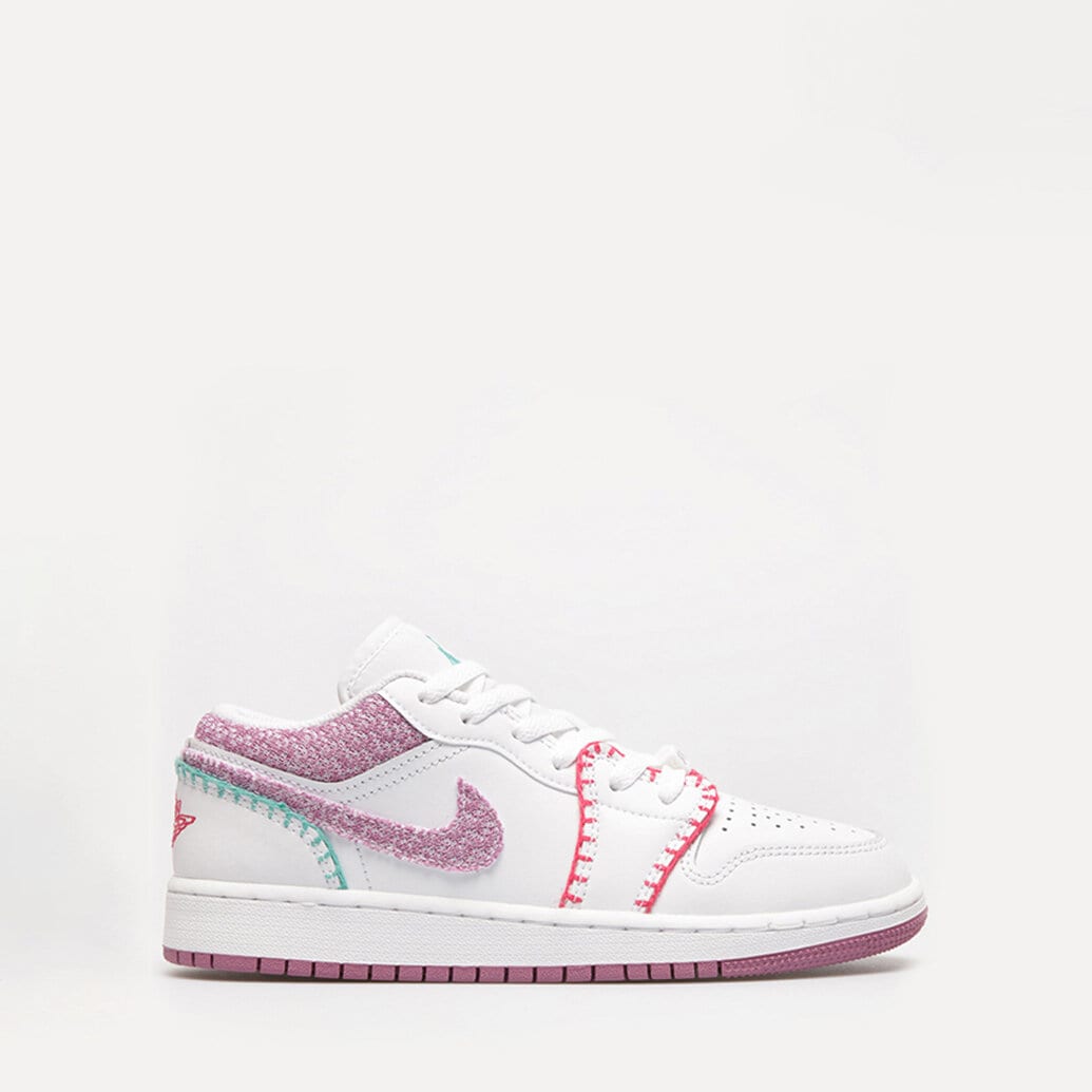 Buty sneakersy dla dzieci AIR JORDAN 1 LOW SE (GS) DM9037-100 BIAŁY