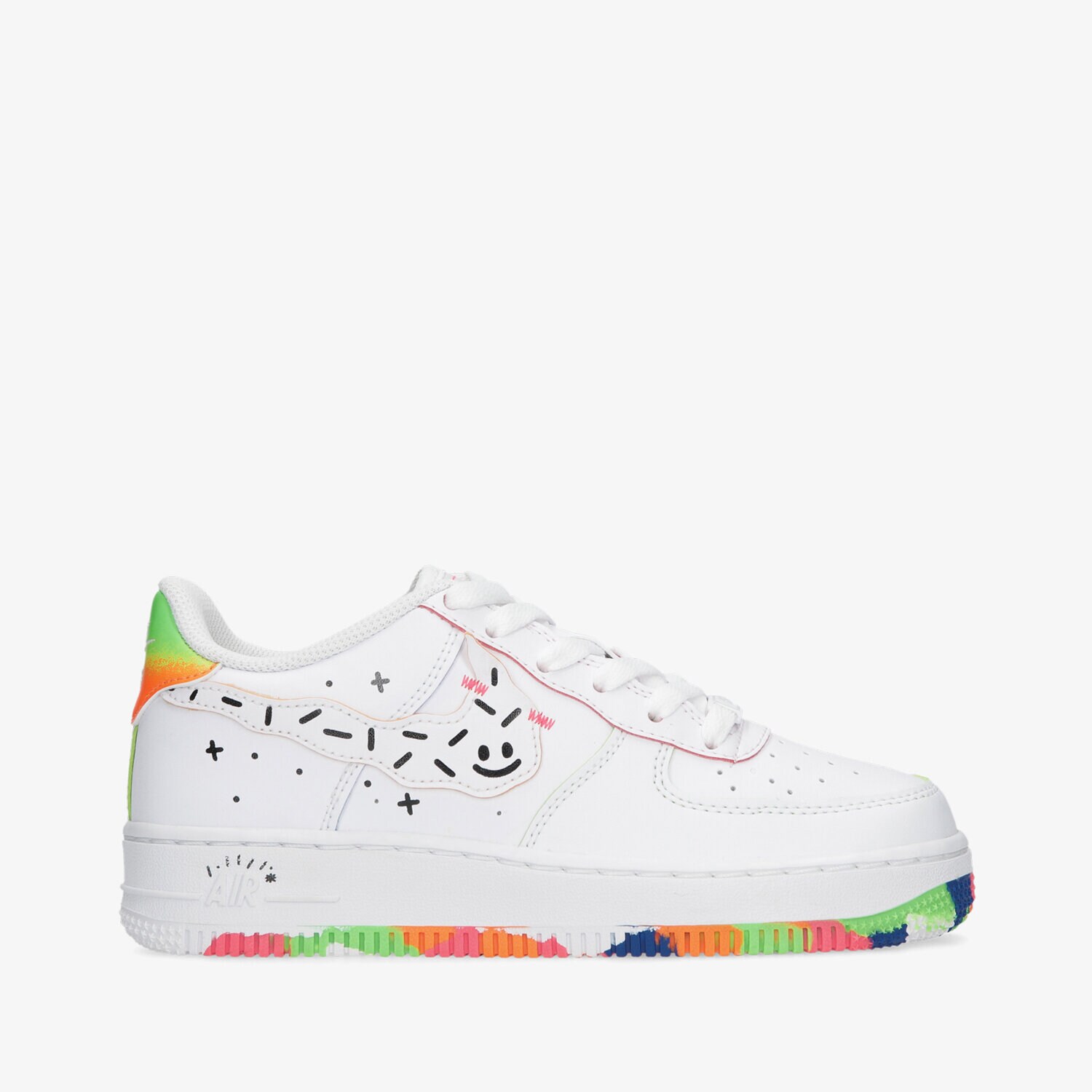 Buty sneakersy dla dzieci NIKE AIR FORCE 1 LV8 (GS) DV1366-111 BIAŁY