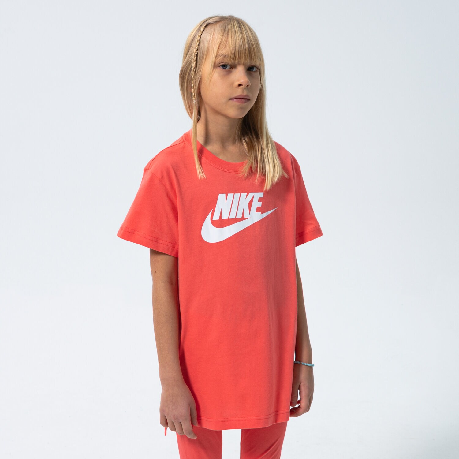 Koszulka, t-shirt dla dzieci NIKE T-SHIRT SPORTSWEAR GIRL AR5088-814 RÓŻOWY