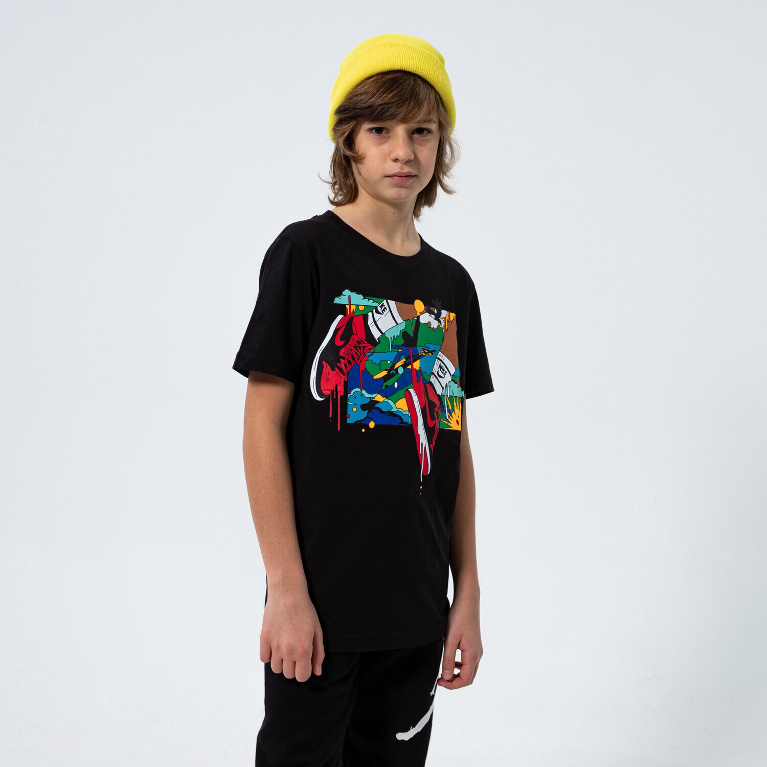 Koszulka, t-shirt dla dzieci JORDAN T SHIRT MJ DNA JUMPMAN BOY 95B091023 CZARNY