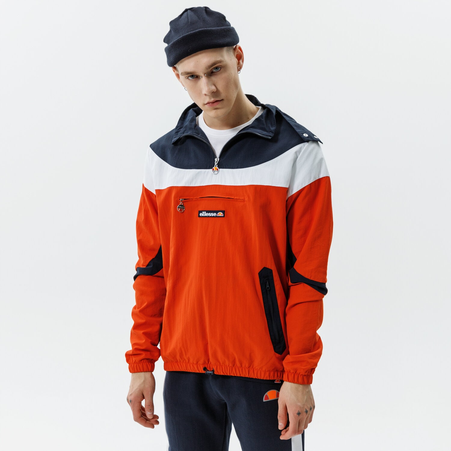 Kurtka wiosenna / jesienna męska ELLESSE KURTKA ROMELO OH JACKET D ORNG SHI04064700 POMARAŃCZOWY