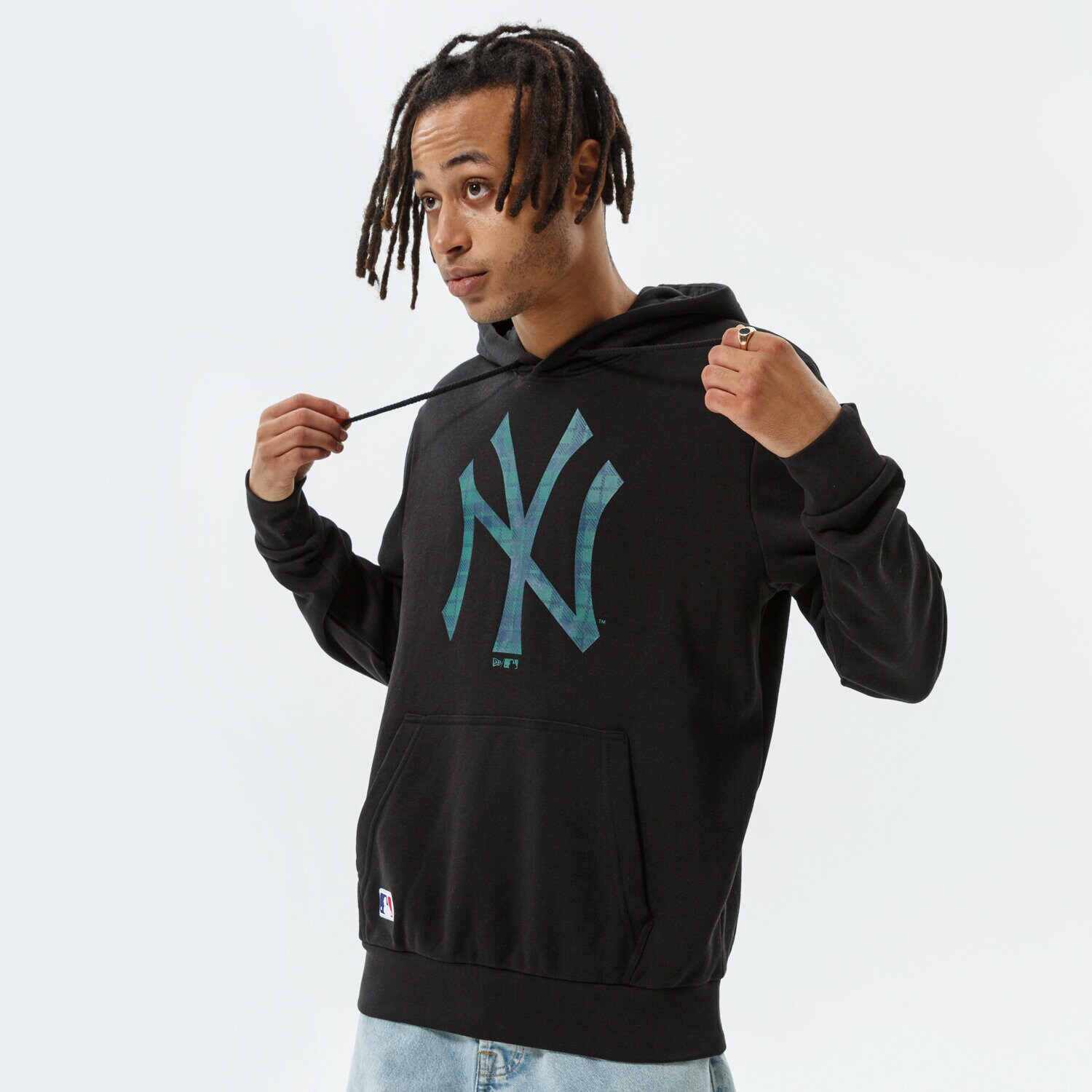 Bluza męska NEW ERA BLUZA Z KAPTUREM MLB CAMO INFILL PO HOODY NEYYAN BLK 12827257 CZARNY