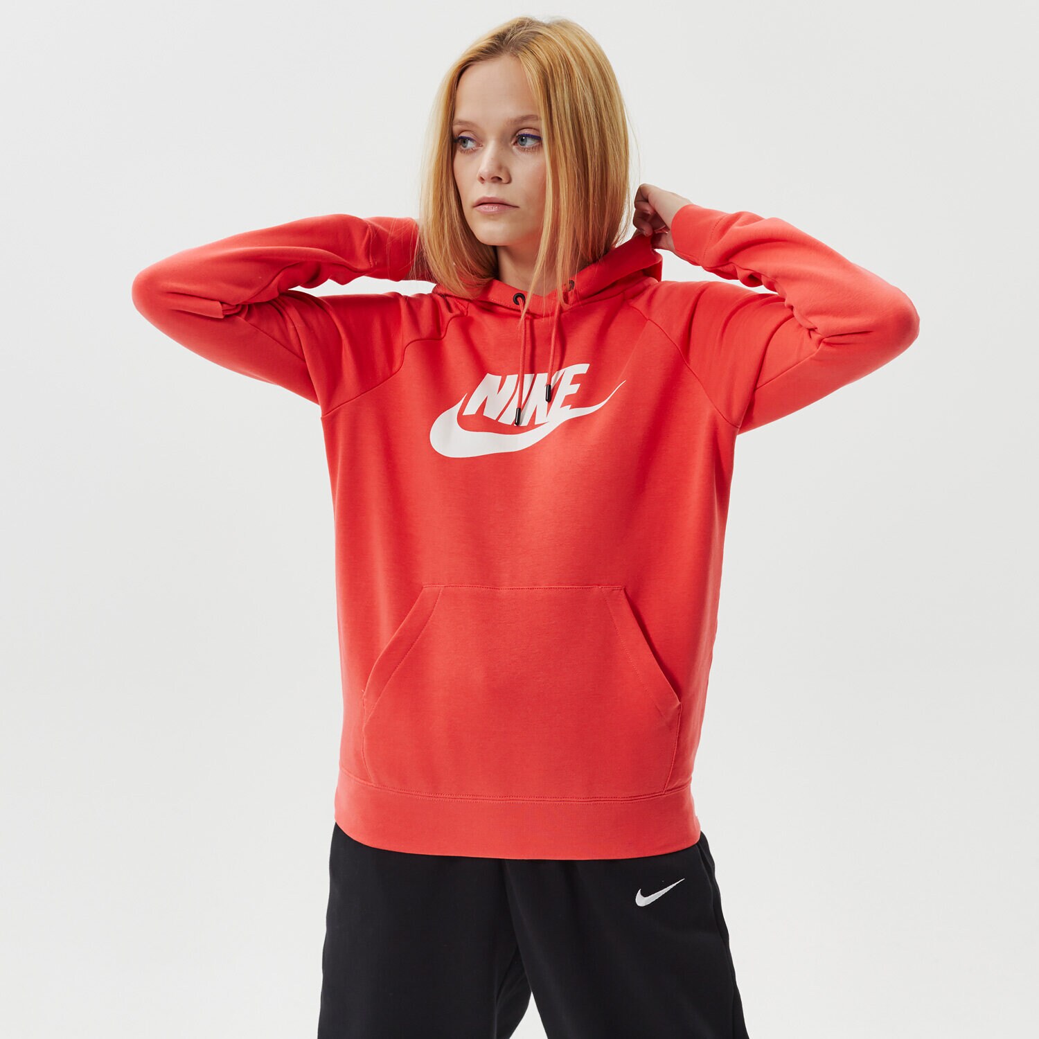 Bluza damska NIKE BLUZA Z KAPTUREM SPORTSWEAR ESSENTIAL BV4126-814 KORALOWY