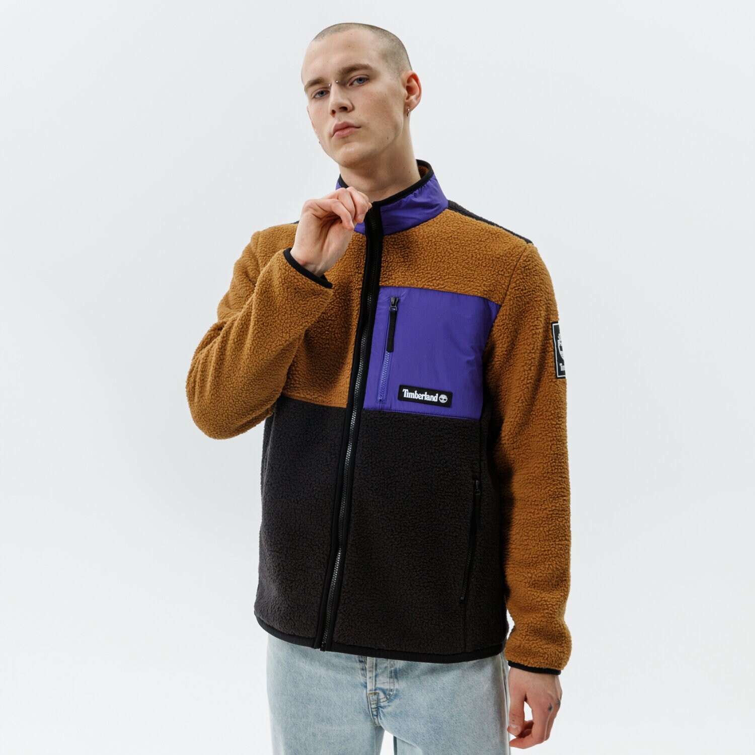 Kurtka zimowa męska TIMBERLAND KURTKA YC OUTDOOR ARCHIVE SHERPA FLEECE JACKET TB0A24A5CD51 Neon różowy