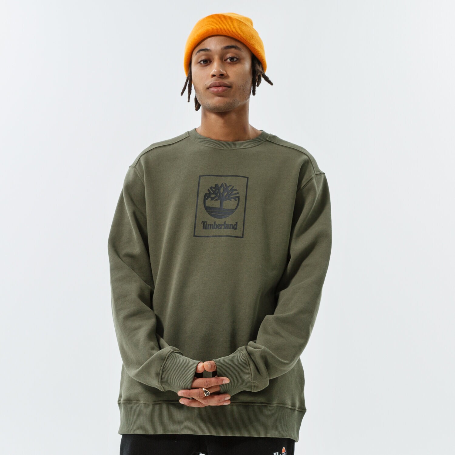 Bluza męska TIMBERLAND BLUZA TREE LOGO CREW GRAPE LEAF TB0A5PJ8A581 KHAKI