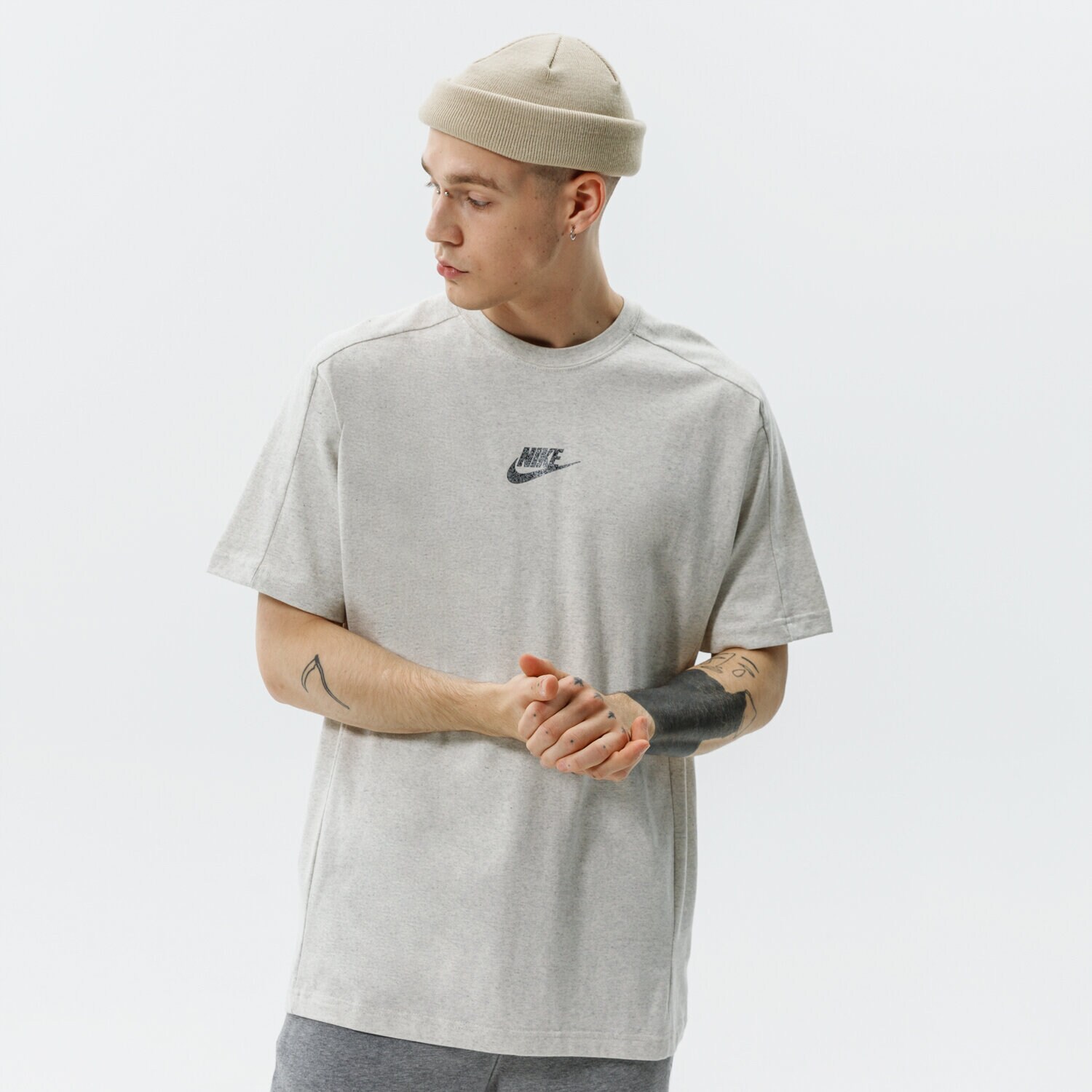 Koszulka, t-shirt sportowy męski NIKE T-SHIRT M NSW SS JSY TOP REVIVAL DM0085-100 BIAŁY