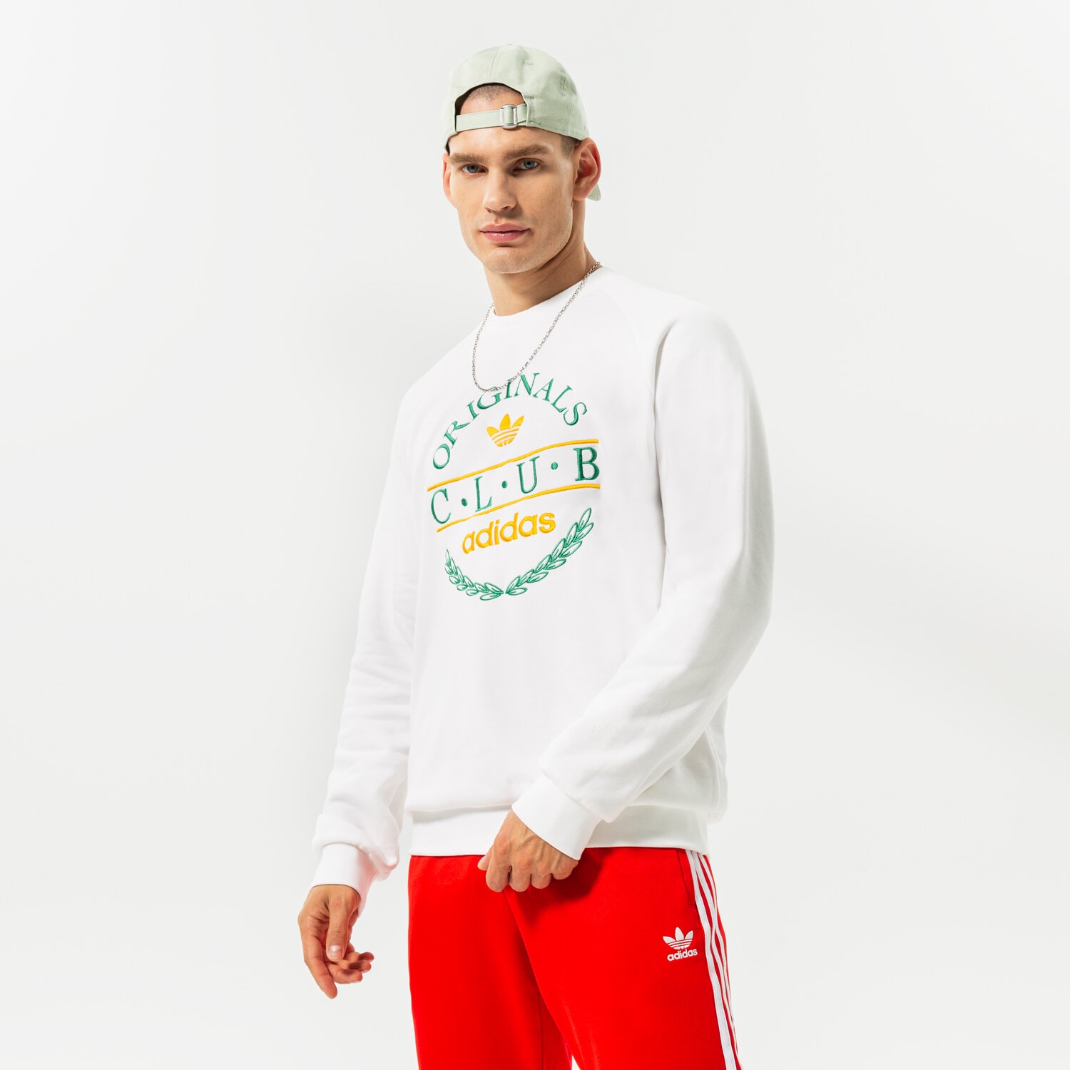 Bluza męska ADIDAS BLUZA CLUB SWEATER HR7894 BIAŁY