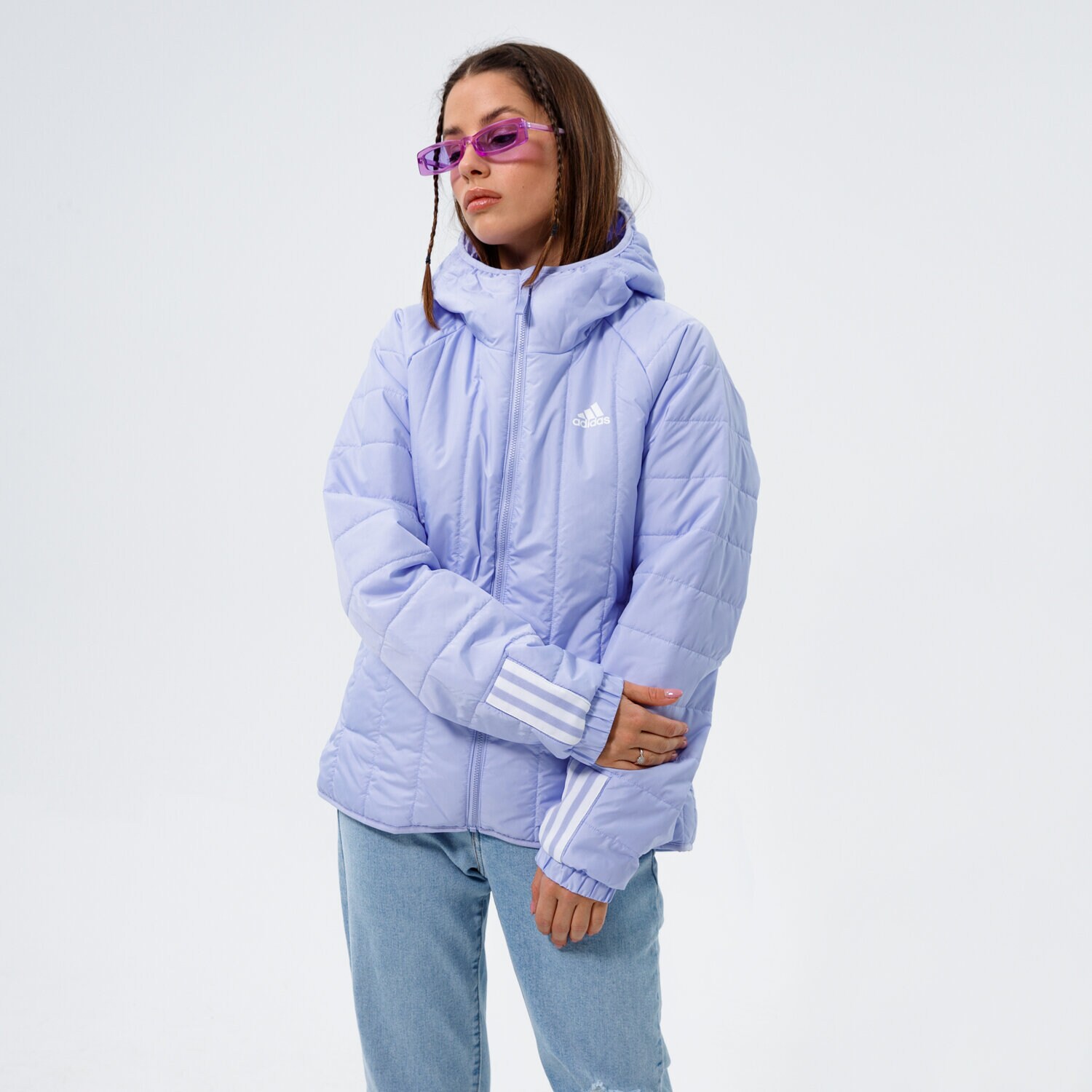 Kurtka zimowa damska ADIDAS KURTKA W ITAVIC L HO J GT1693 NIEBIESKI