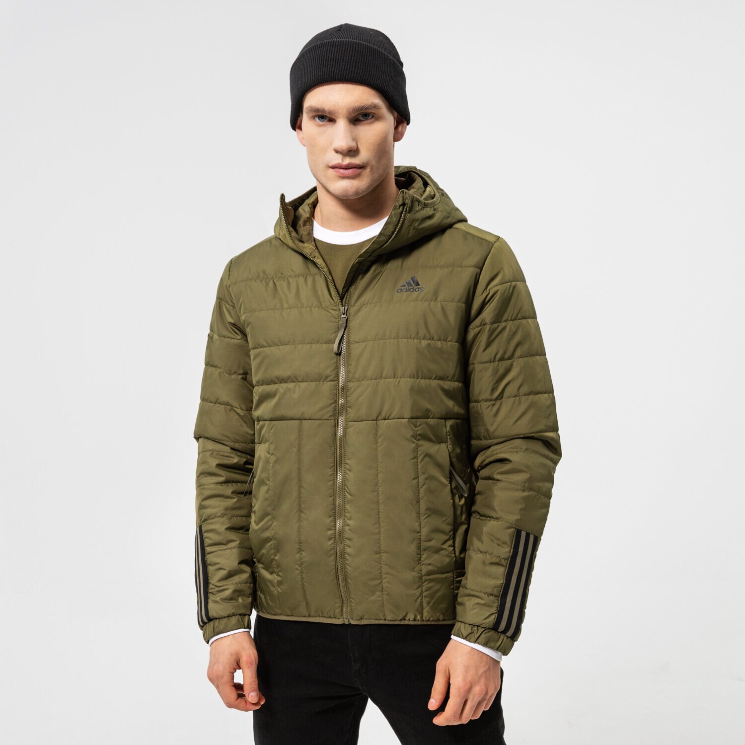 Kurtka zimowa męska ADIDAS KURTKA ITAVIC L HO JKT GT1685 KHAKI