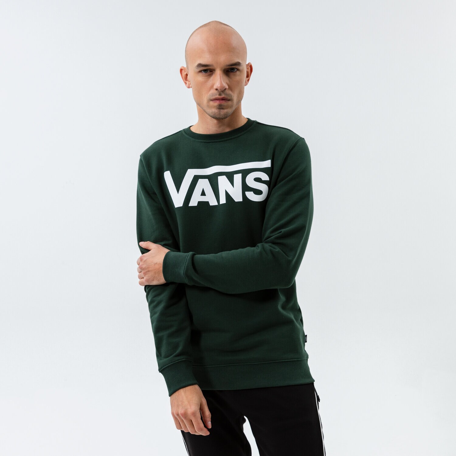 Bluza męska VANS BLUZA MN VANS CLASSIC CREW II VN0A456A4CL ZIELONY