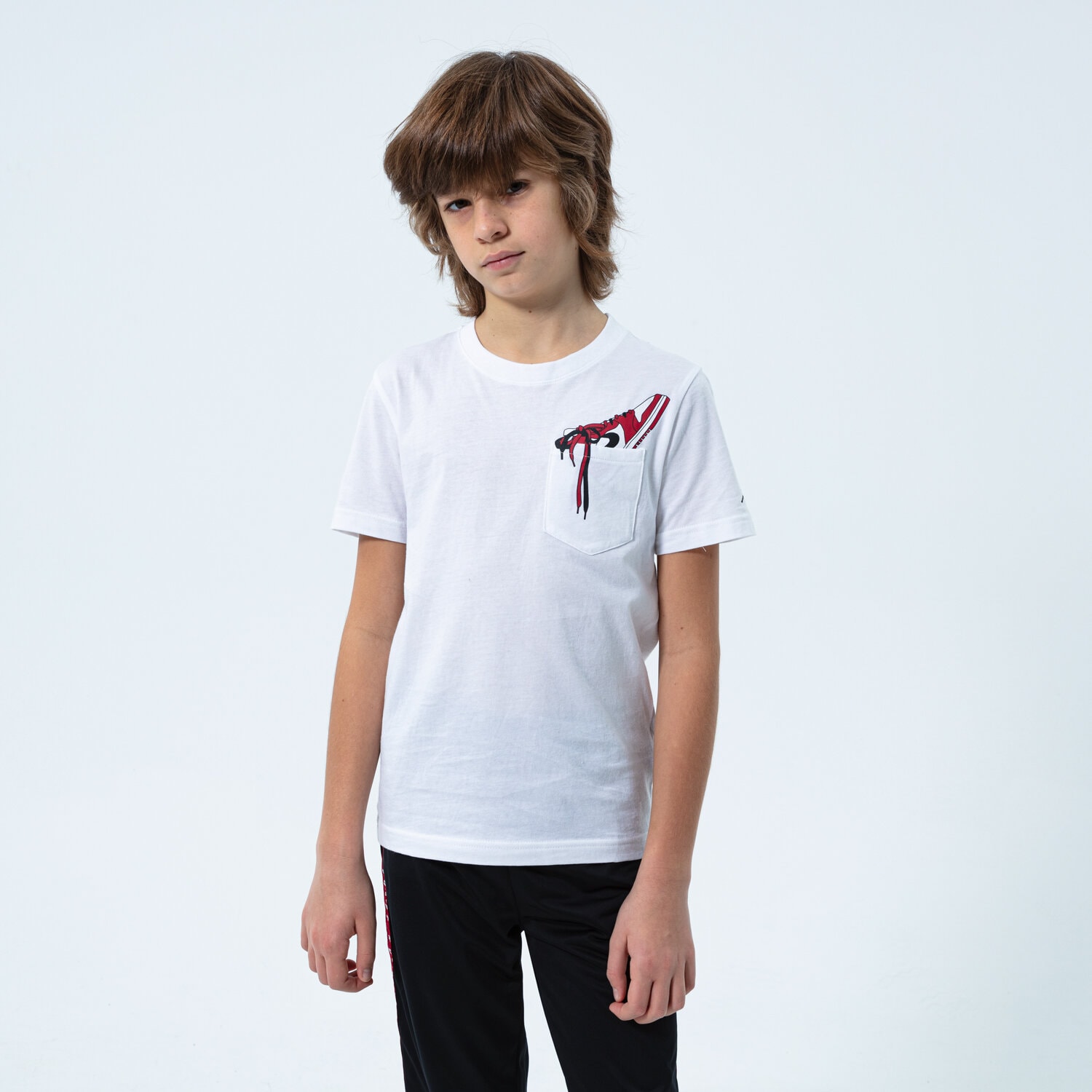 Koszulka, t-shirt dla dzieci JORDAN T-SHIRT AJ1 POCKET PLAY BOY 95B092001 BIAŁY
