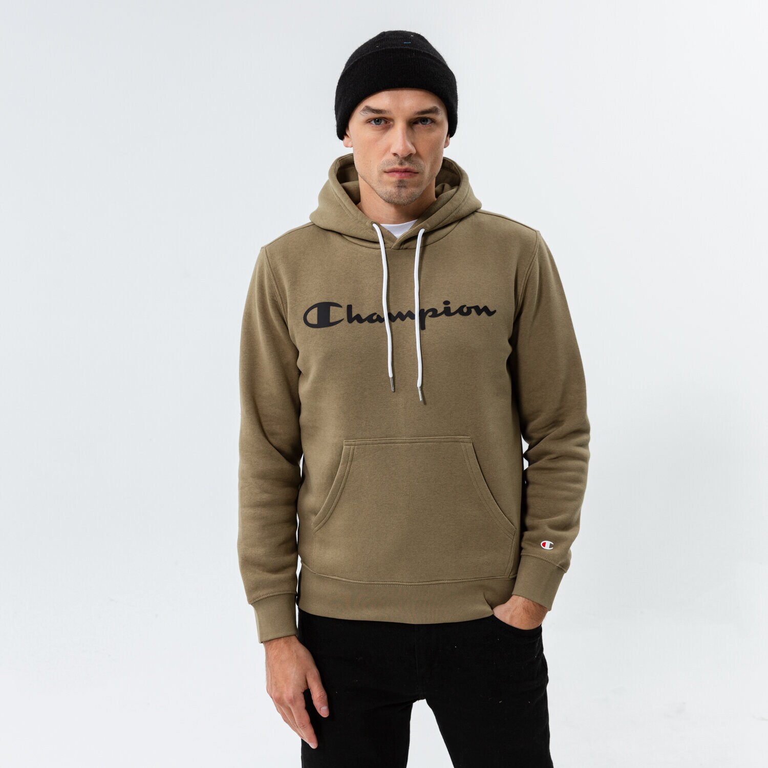 Bluza męska CHAMPION BLUZA Z KAPTUREM HOODED SWEATSHIRT 214743GS044 KHAKI