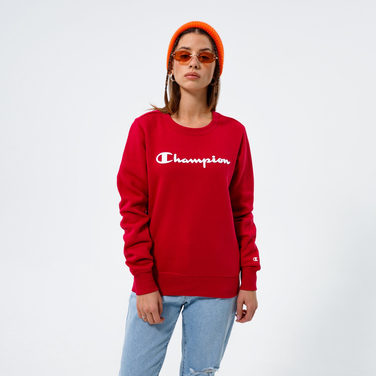 Bluza damska CHAMPION BLUZA CREWNECK SWEATSHIRT 113210RS061 BORDOWY