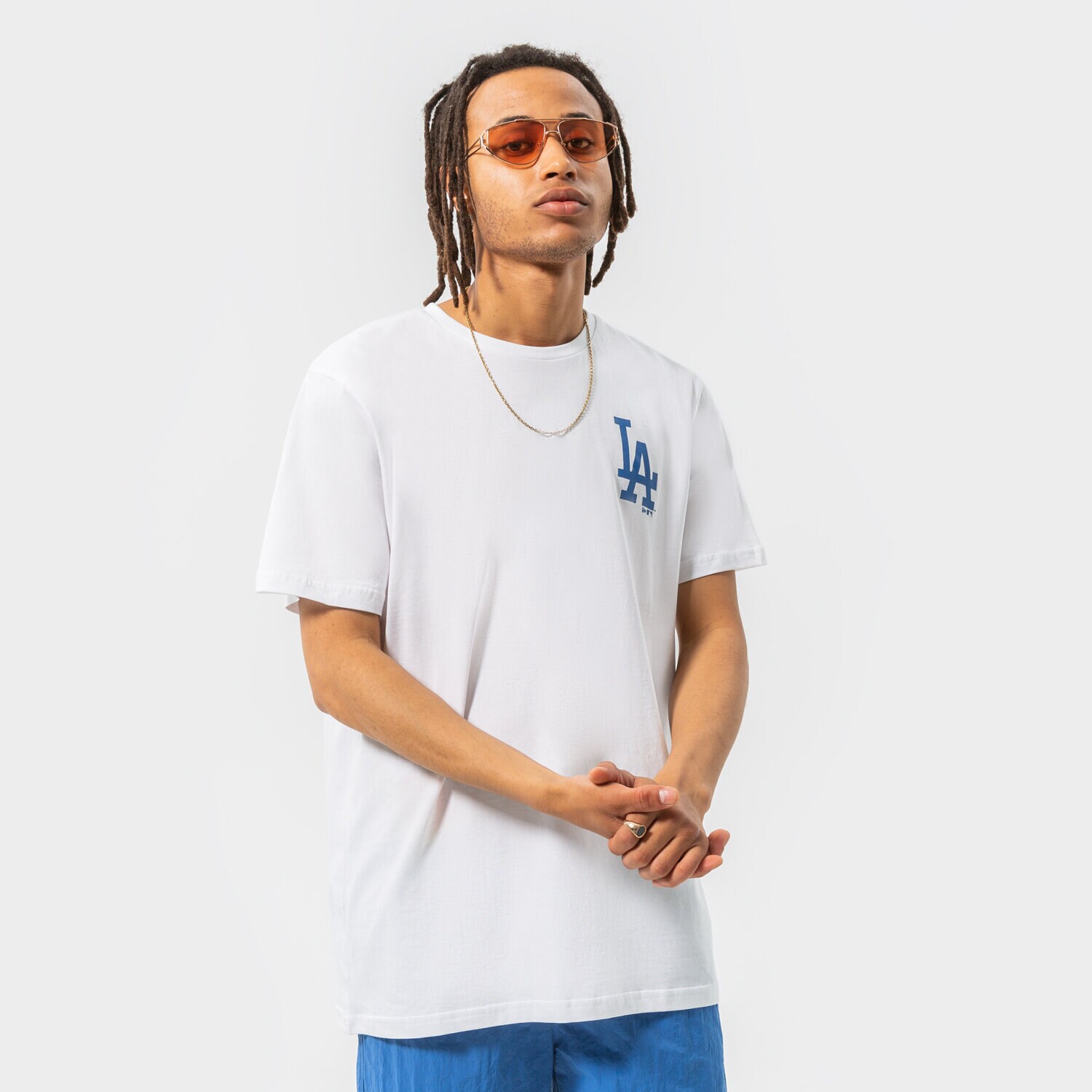 Koszulka, t-shirt sportowy męski NEW ERA T-SHIRT MLB FOOD GRAPHIC LA DODGERS LOS ANGELES DODG 13083926 BIAŁY