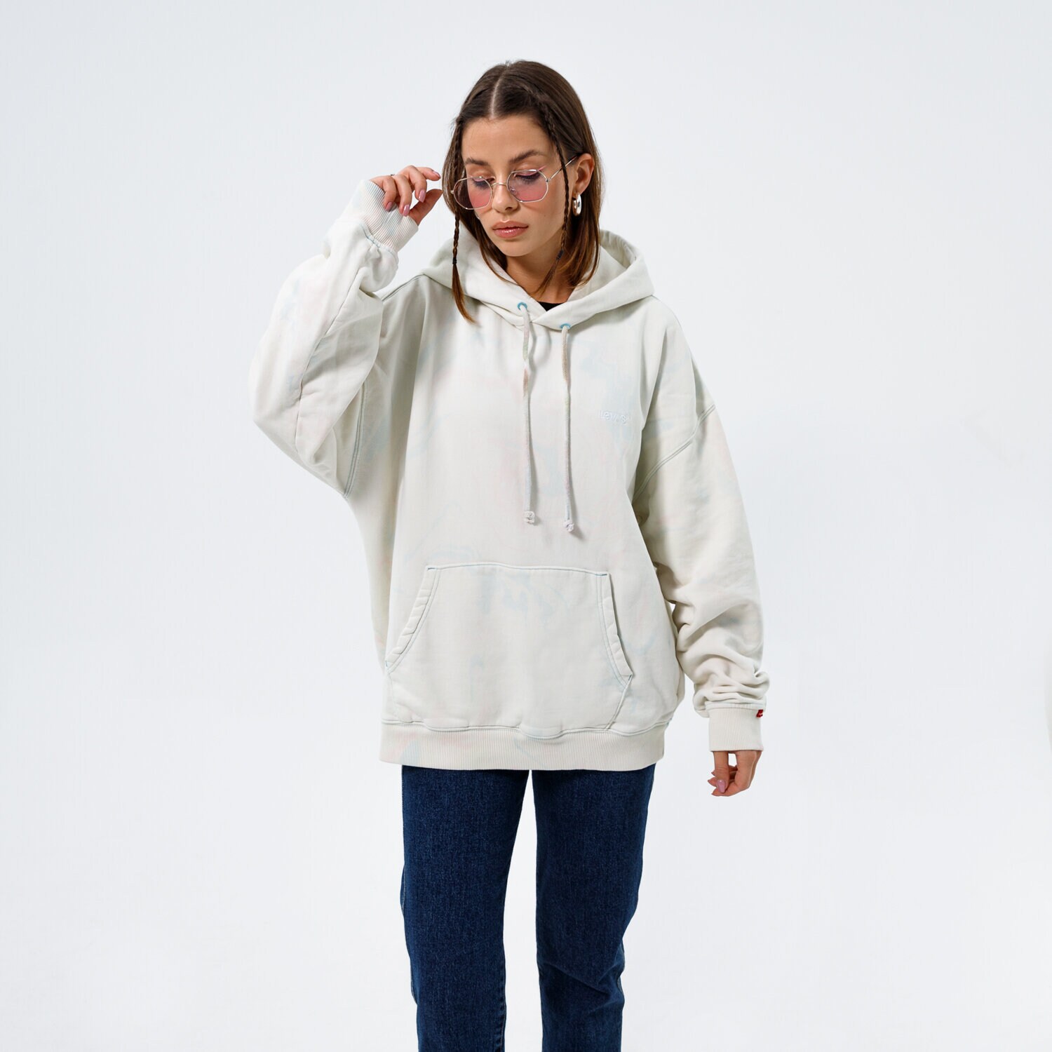 Bluza damska LEVI'S BLUZA Z KAPTUREM RED TAB SWEATS HOODIE A0747-0005 BIAŁY