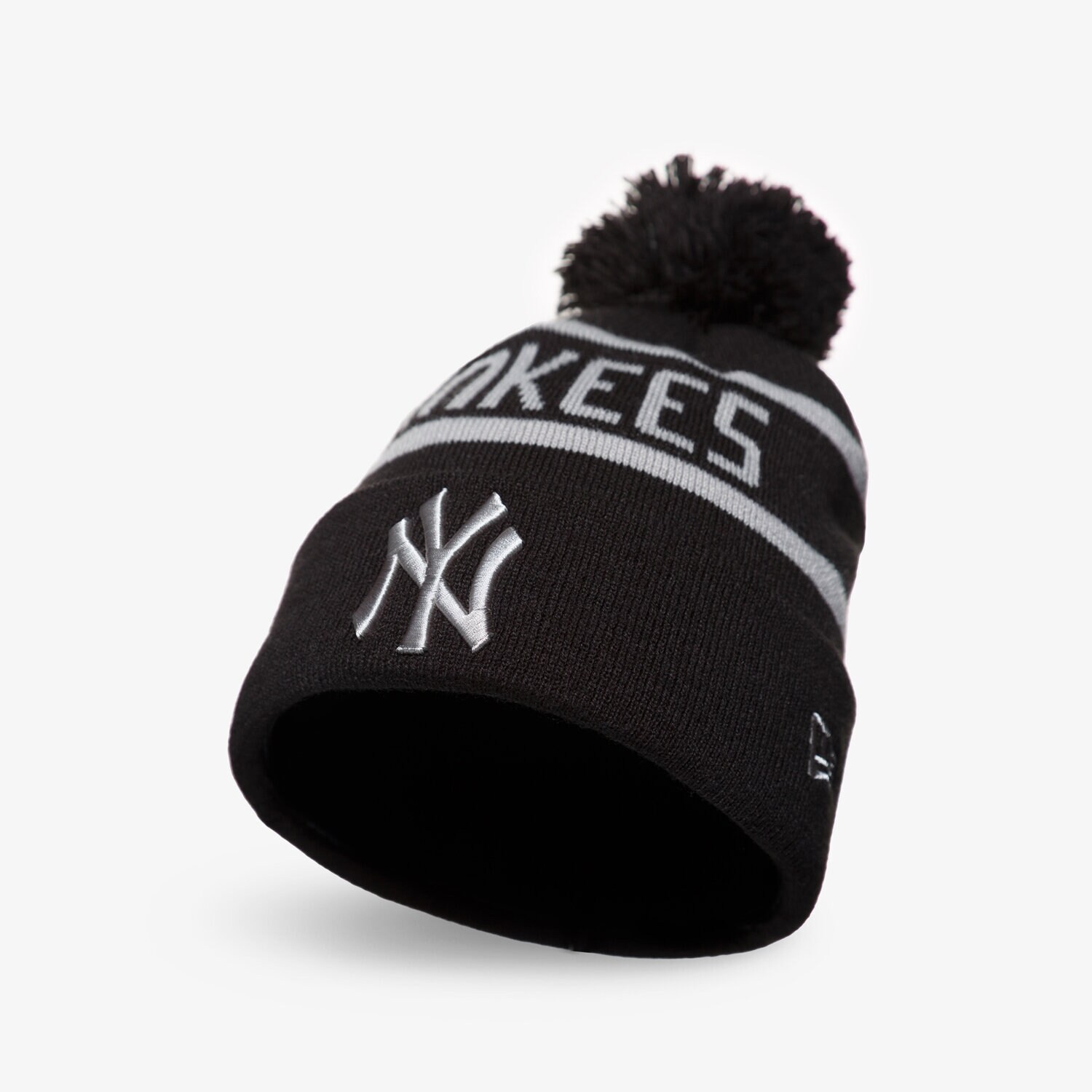 Czapka zimowa męska NEW ERA CZAPKA ZIMOWA JAKE KNIT NYY BLK NEW YORK YANKEES BLK 60141623 CZARNY
