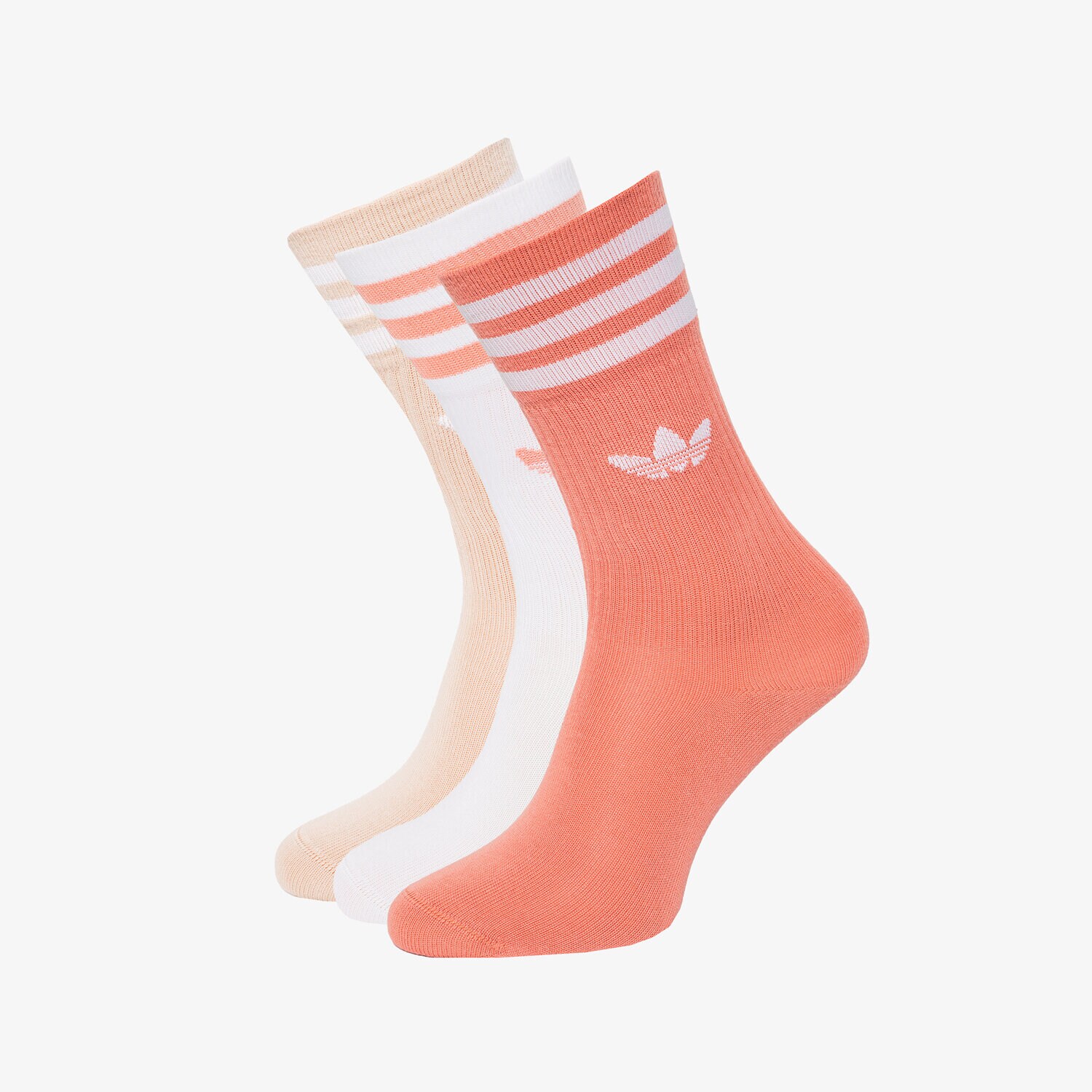Skarpetki sportowe damskie ADIDAS SKARPETY SOLID CREW SOCK HL6767 BIAŁY