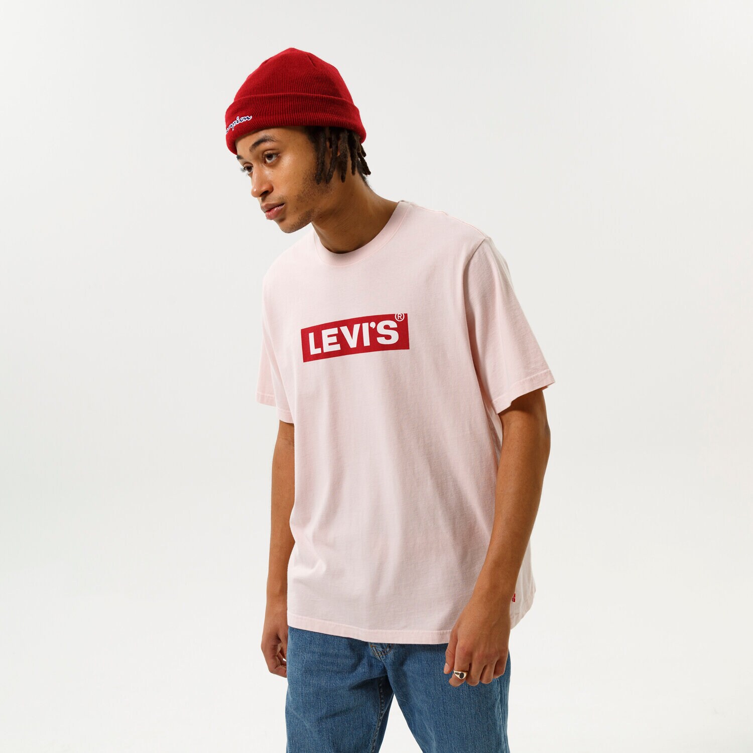 Koszulka, t-shirt sportowy męski LEVI'S T-SHIRT SS RELAXED FIT TEE 16143-0405 RÓŻOWY