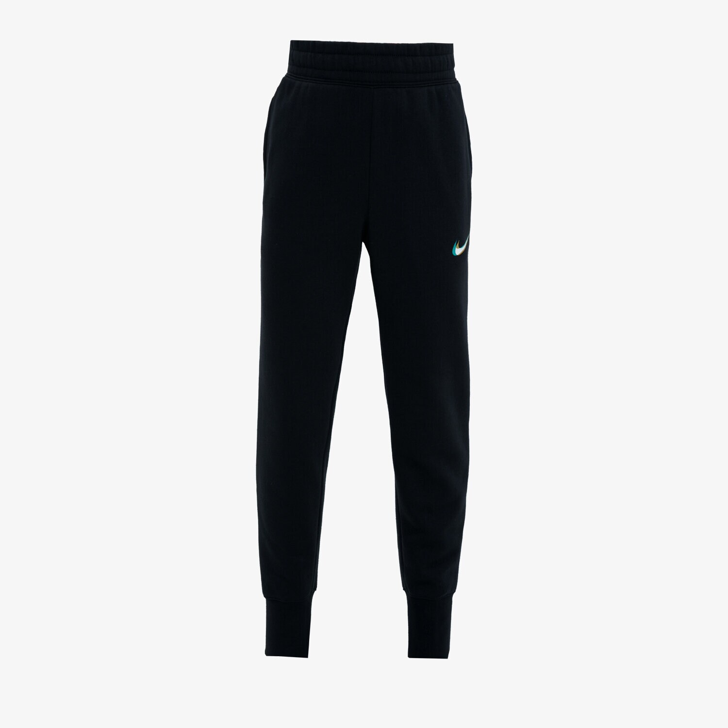 Sportowe spodnie dziecięce NIKE SPODNIE G NSW CLUB HW PRNT GIRL DO2350-010 CZARNY