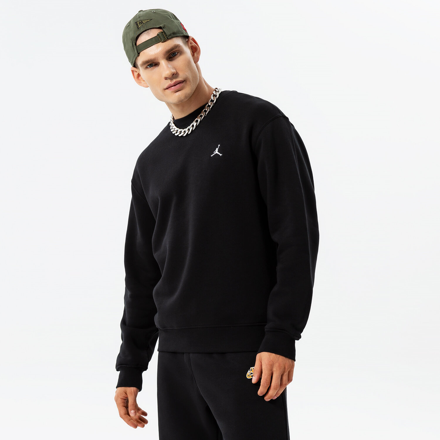 Bluza męska JORDAN BLUZA M J ESS FLC CREW DQ7520-010 CZARNY