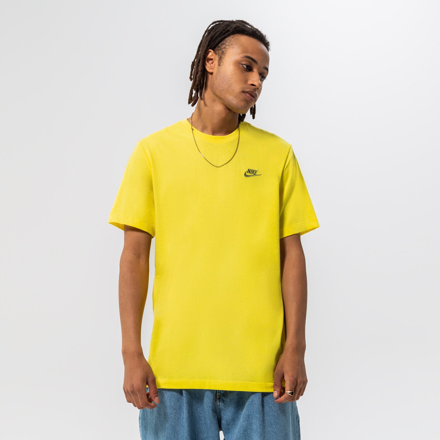 Koszulka, t-shirt sportowy męski NIKE T-SHIRT NIKE SPORTSWEAR CLUB AR4997-765 ŻÓŁTY
