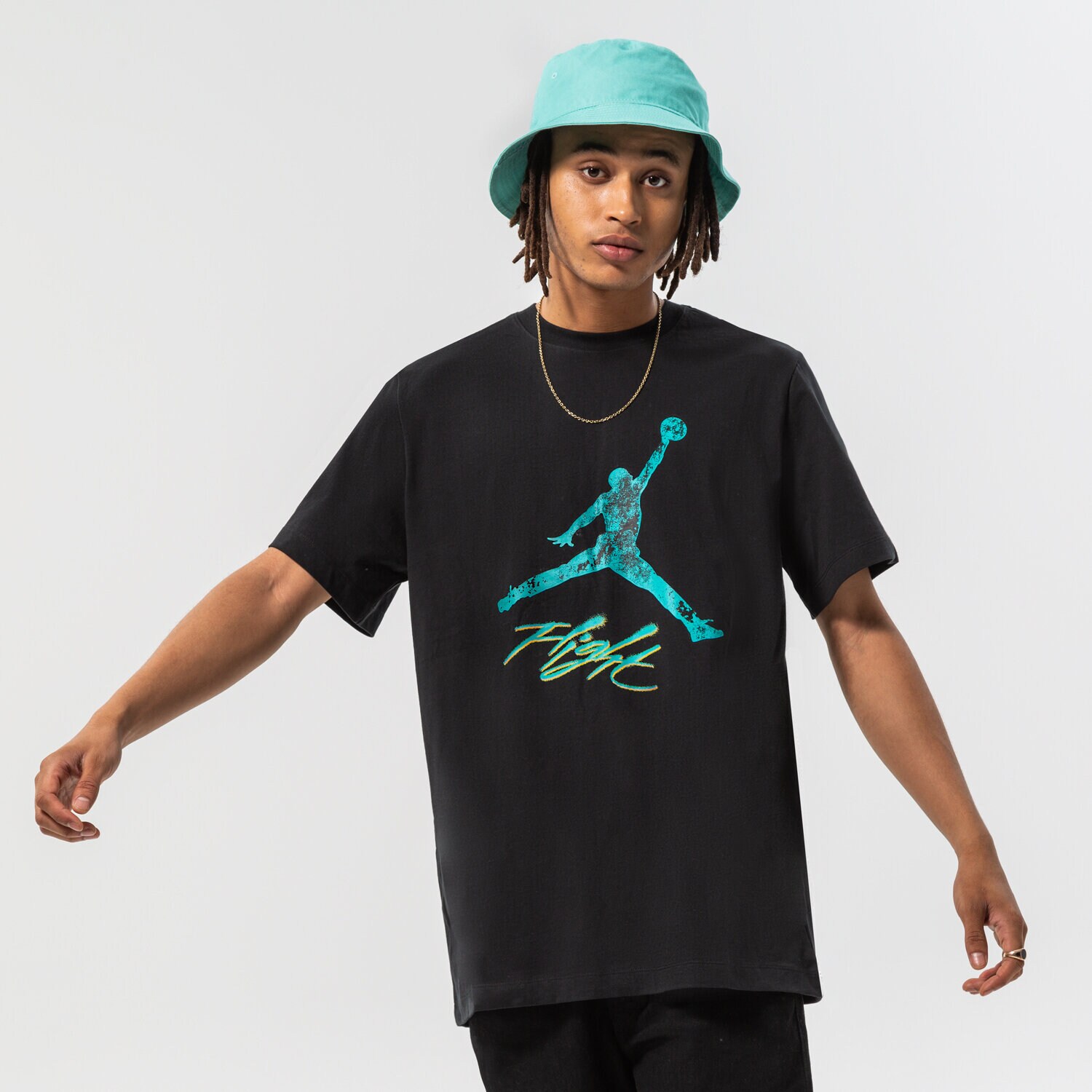 Koszulka, t-shirt sportowy męski JORDAN T-SHIRT M J ESS JUMPMAN SS CREW DQ7376-010 CZARNY