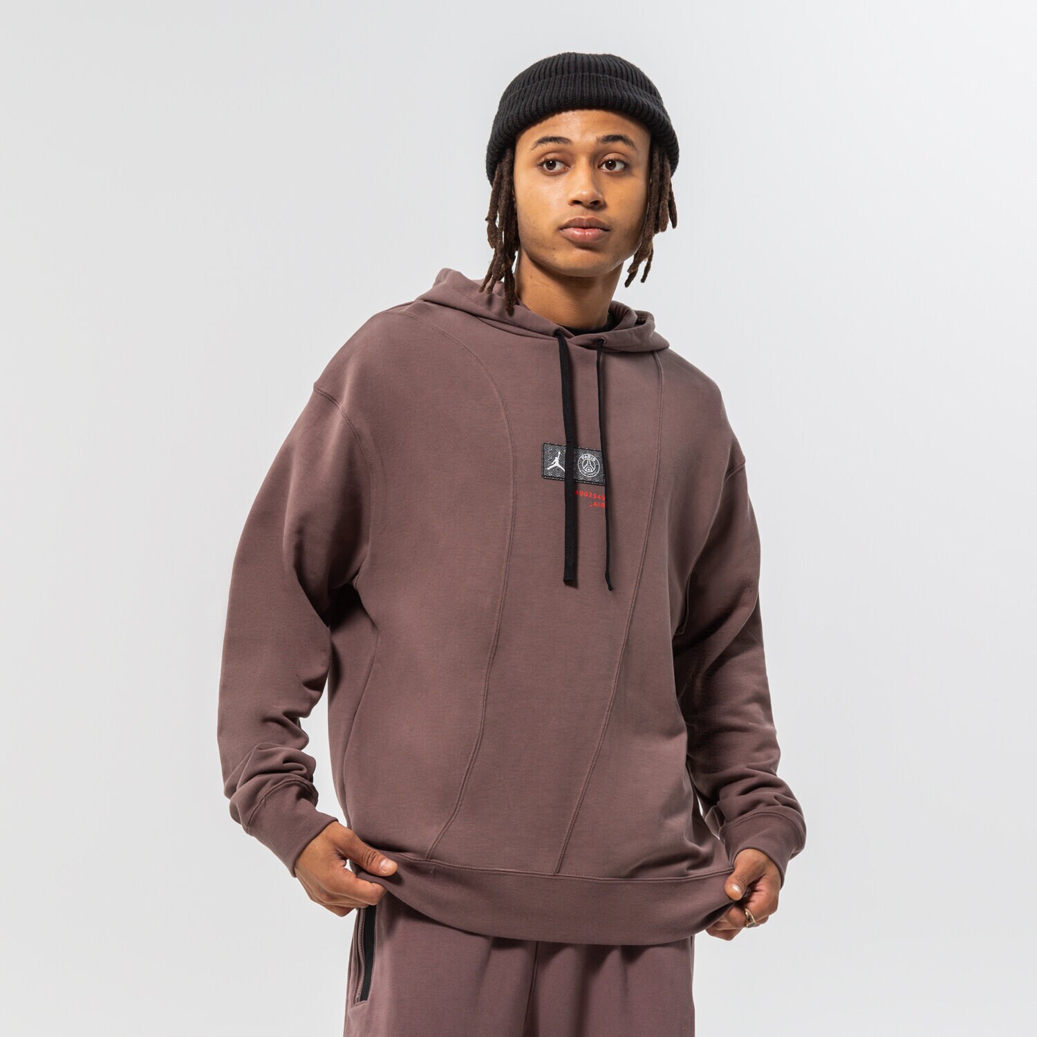 Bluza męska JORDAN BLUZA Z KAPTUREM M J PSG FLC PO DM3096-291 BRĄZOWY