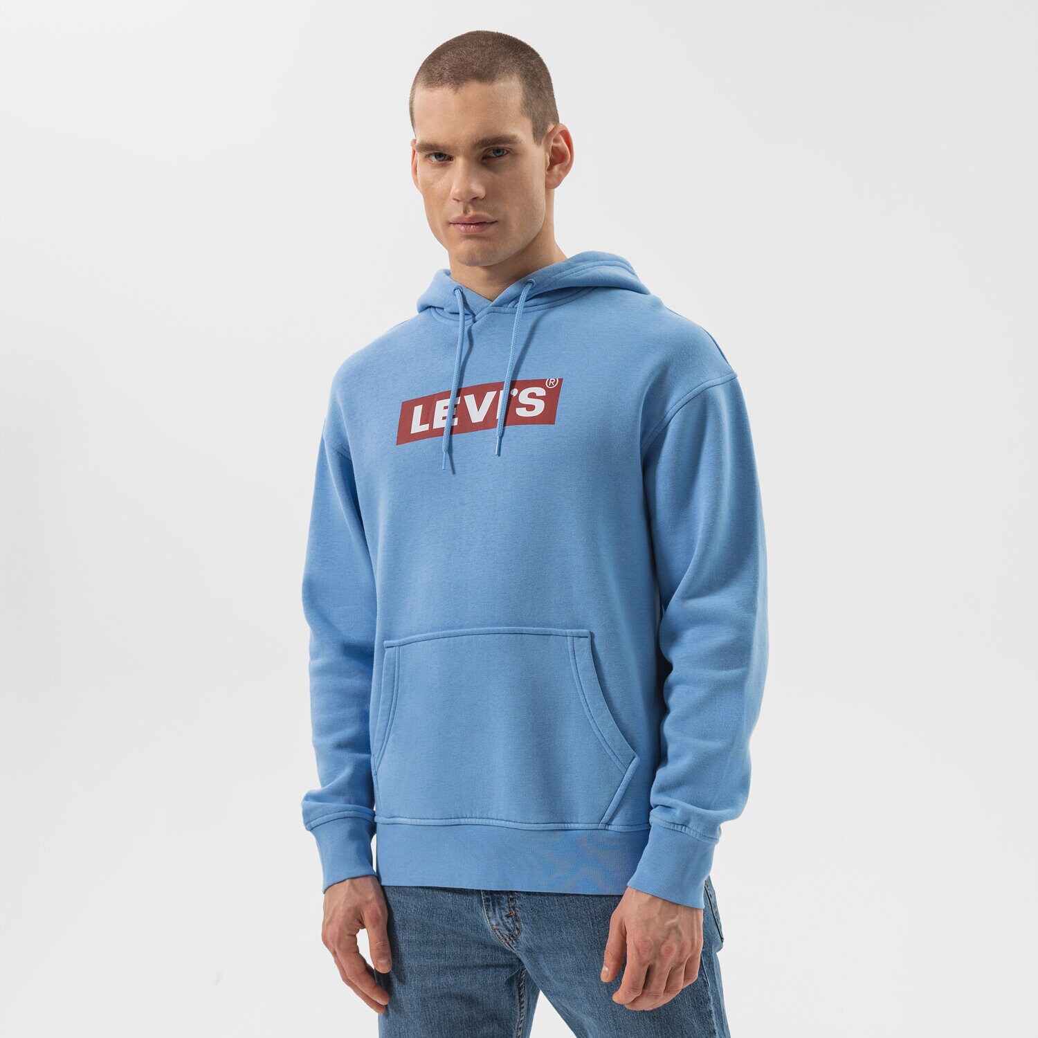 Bluza męska LEVI'S BLUZA Z KAPTUREM T3 RELAXD GRAPHIC HOODIE 38821-0105 NIEBIESKI