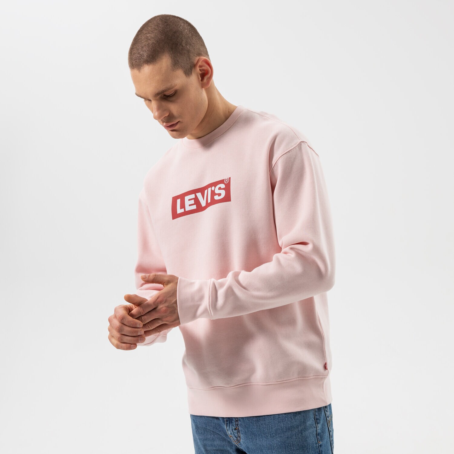Bluza męska LEVI'S BLUZA T3 RELAXED GRAPHIC CREW 39134-0028 RÓŻOWY