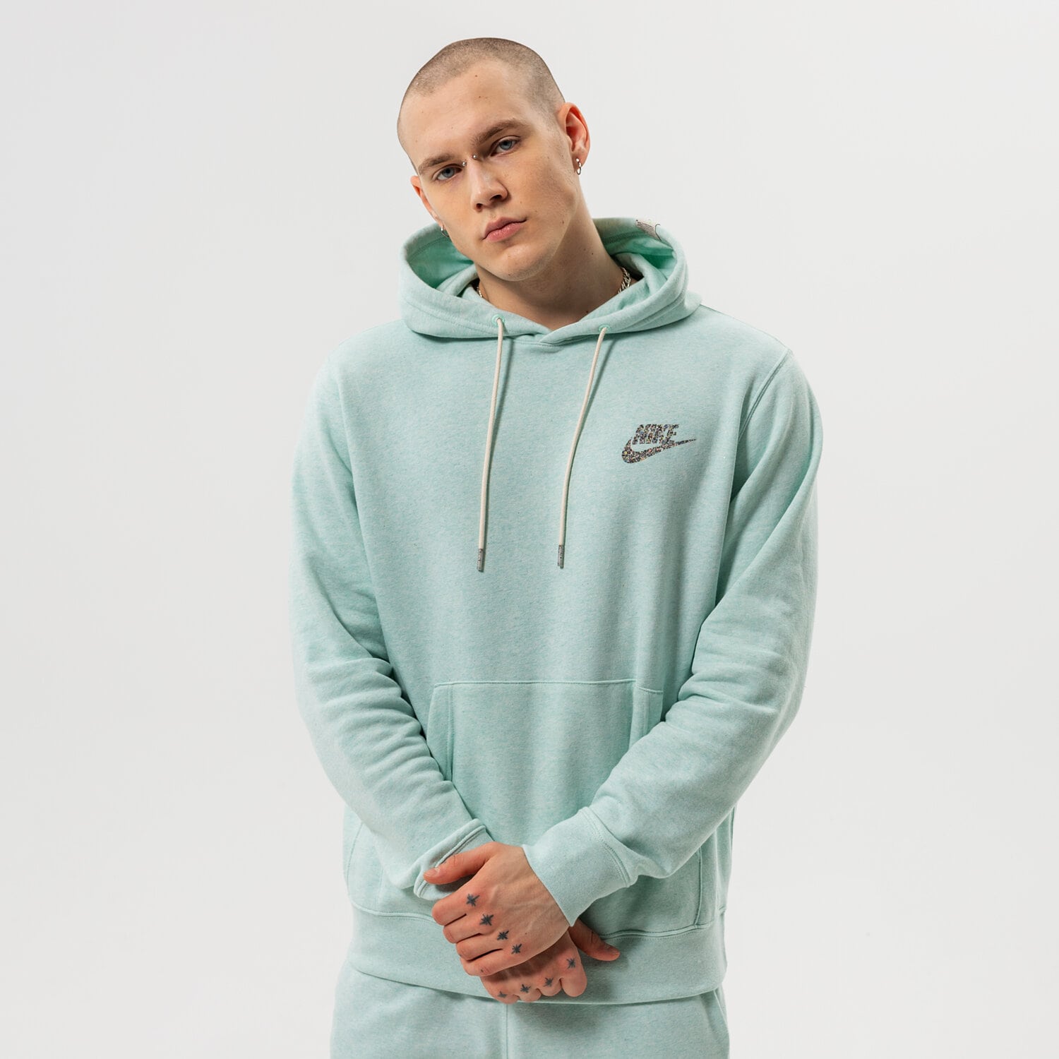 Bluza męska NIKE BLUZA Z KAPTUREM NSW REVIVAL FLC PO HOODIE C DM5624-379 ZIELONY
