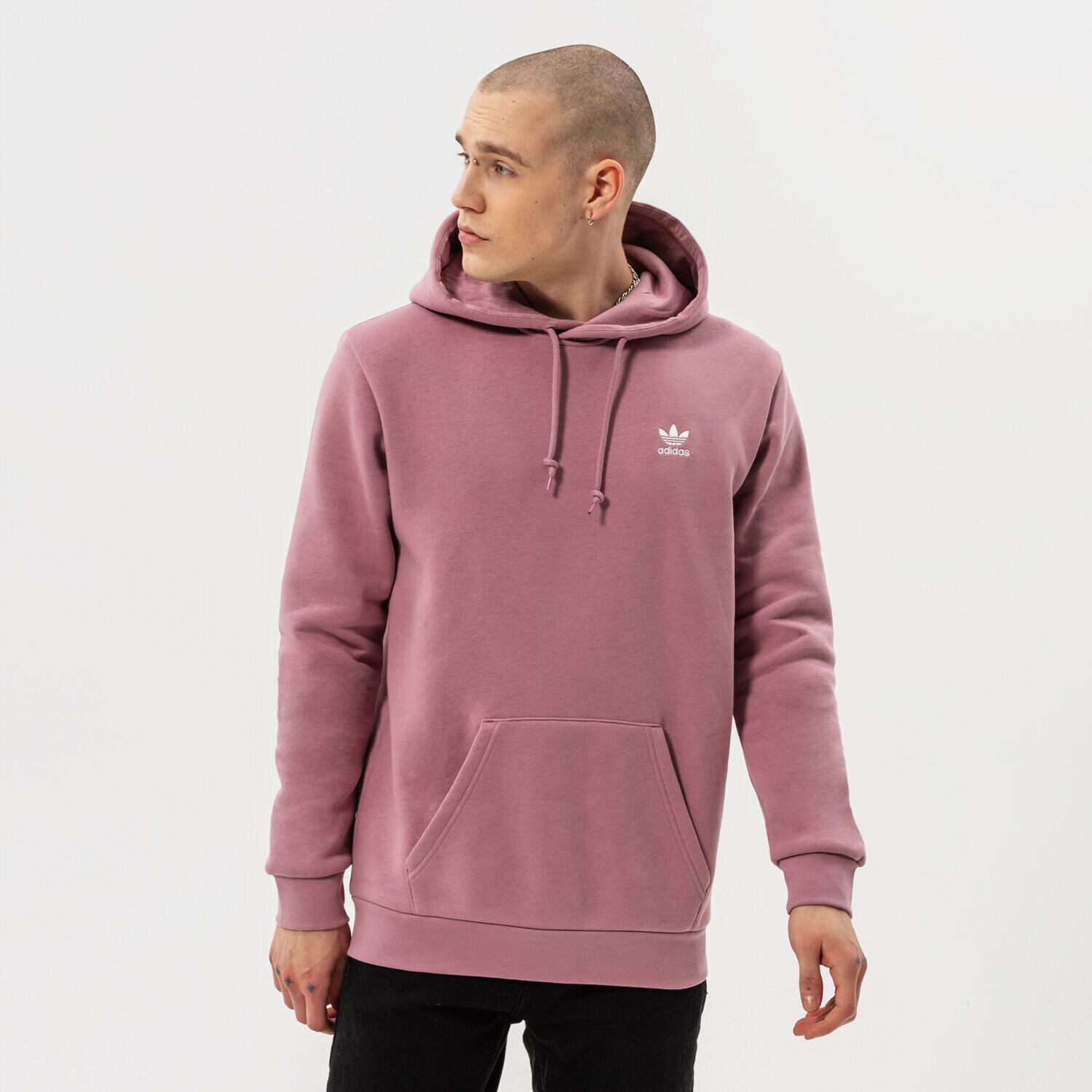 Bluza męska ADIDAS BLUZA Z KAPTUREM ESSENTIAL HOODY HE9416 RÓŻOWY