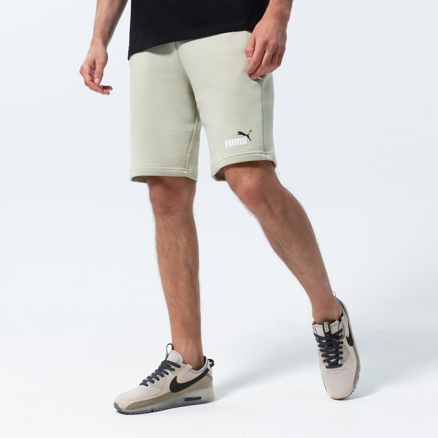 Krótkie spodenki, szorty męskie PUMA SZORTY ESS+ 2 COL SHORTS 10" 586766 33 BEŻOWY