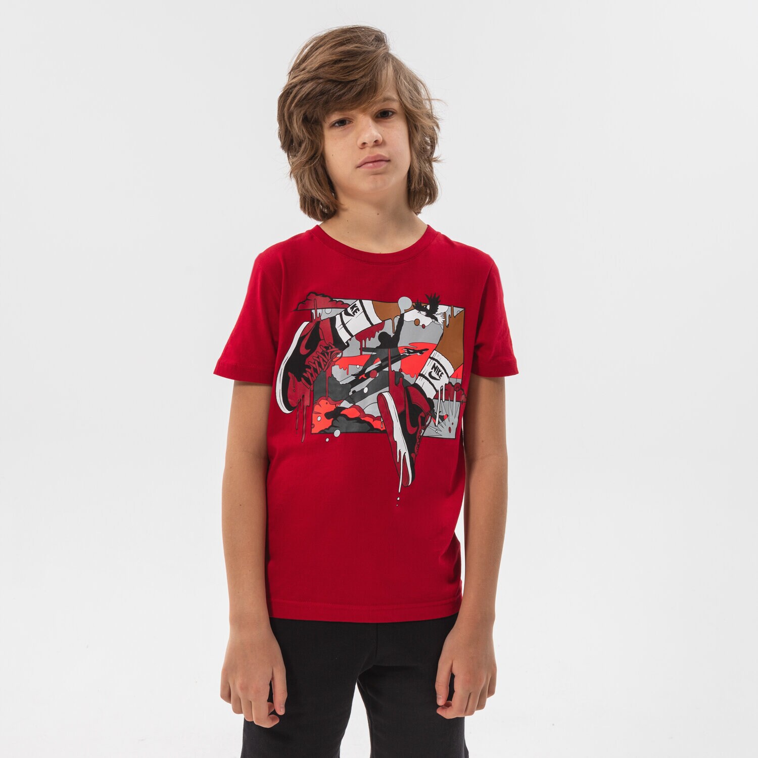 Koszulka, t-shirt dla dzieci JORDAN T-SHIRT JDB MJ DNA JUMPMAN BOY 95B091-R78 CZERWONY