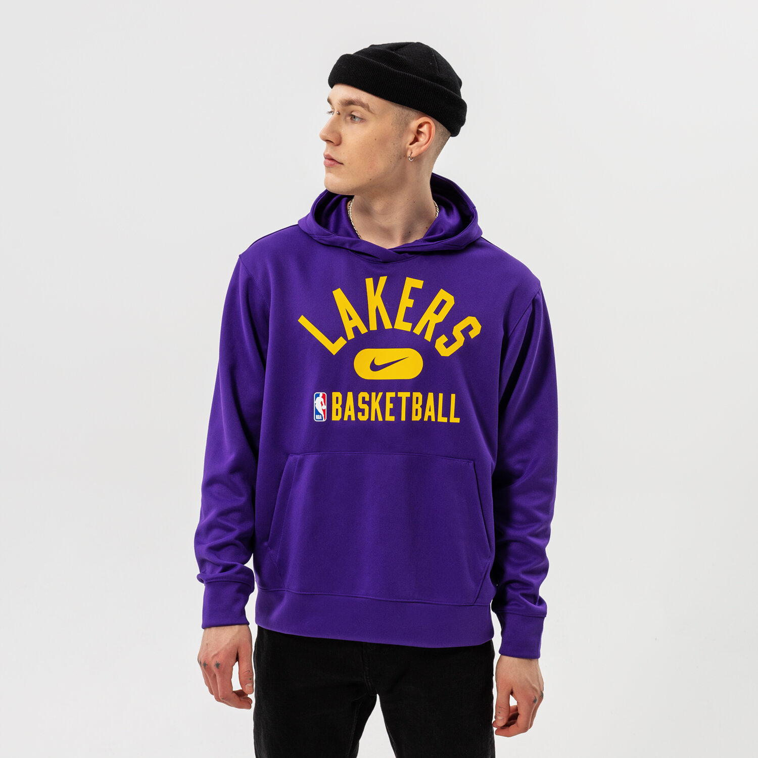 Bluza męska NIKE BLUZA Z KAPTUREM LAL M NK DF SPOTLIGHT PO HD NBA DB0904-504 FIOLETOWY