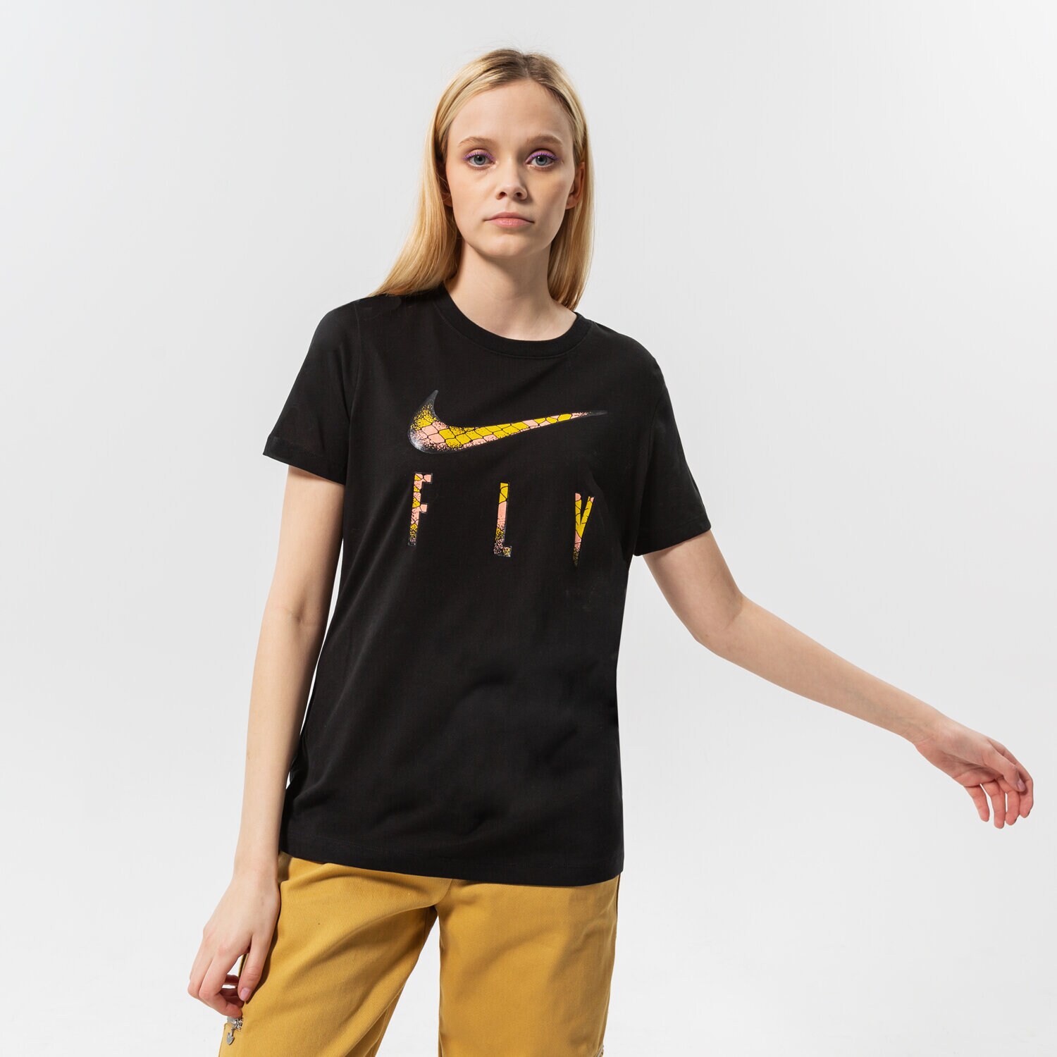 Koszulka, t-shirt damski NIKE T-SHIRT W NK DF SWSH FLY SSNL SS TEE NBB DN3048-010 CZARNY
