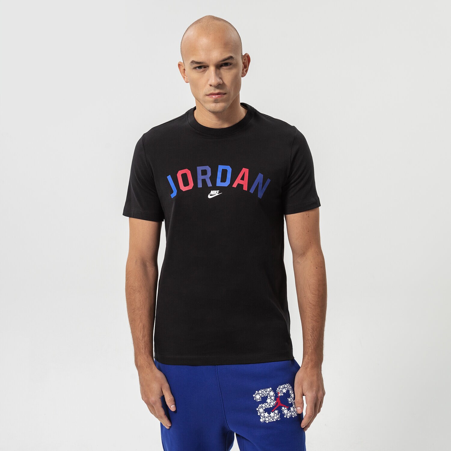 Koszulka, t-shirt sportowy męski JORDAN T-SHIRT M J SPRT DNA WDMK SS CREW DH8978-010 CZARNY