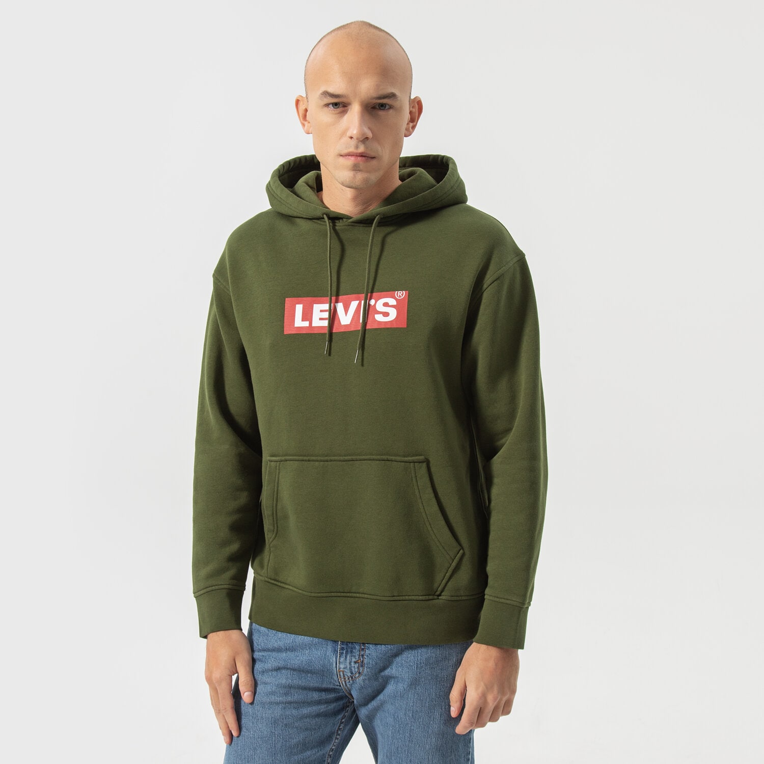 Bluza męska LEVI'S BLUZA Z KAPTUREM T3 RELAXD GRAPHIC HOODIE 38821-0115 KHAKI
