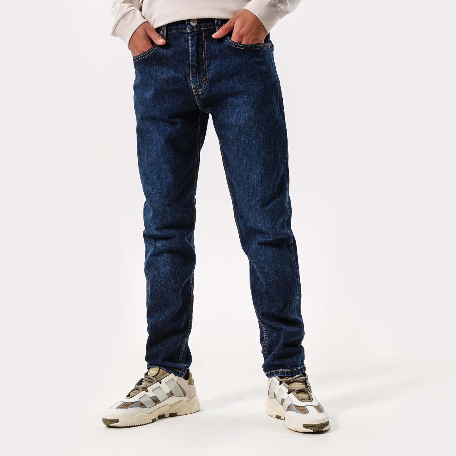 Spodnie sportowe męskie LEVI'S SPODNIE 502 TAPER HI BALL 57783-0102 NIEBIESKI