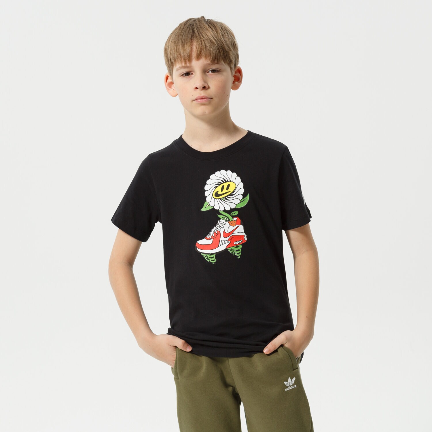 Koszulka, t-shirt dla dzieci NIKE T-SHIRT U NSW TEE NIKE AIR FLOWER BOY DO1821-010 CZARNY