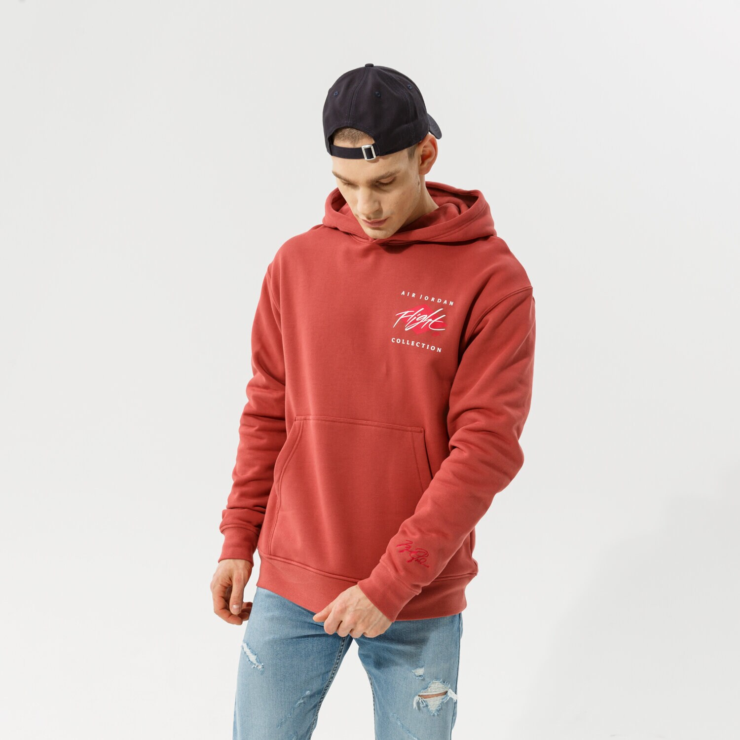 Bluza męska JORDAN BLUZA Z KAPTUREM M J ESS FLC GFX PO DH9019-691 RÓŻOWY