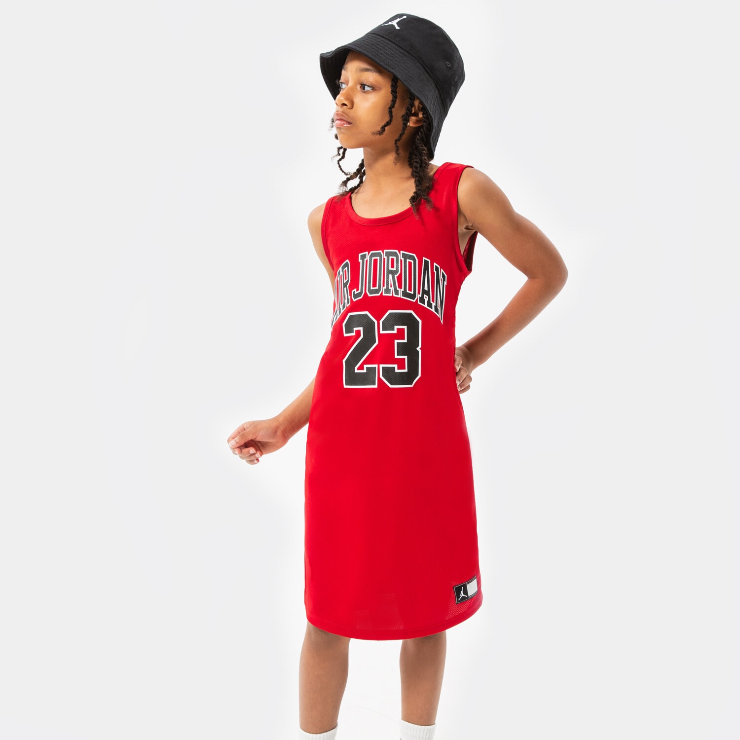 JORDAN SUKIENKA HBR JORDAN JERSEY DRESS GIRL 45B320-R78 CZERWONY