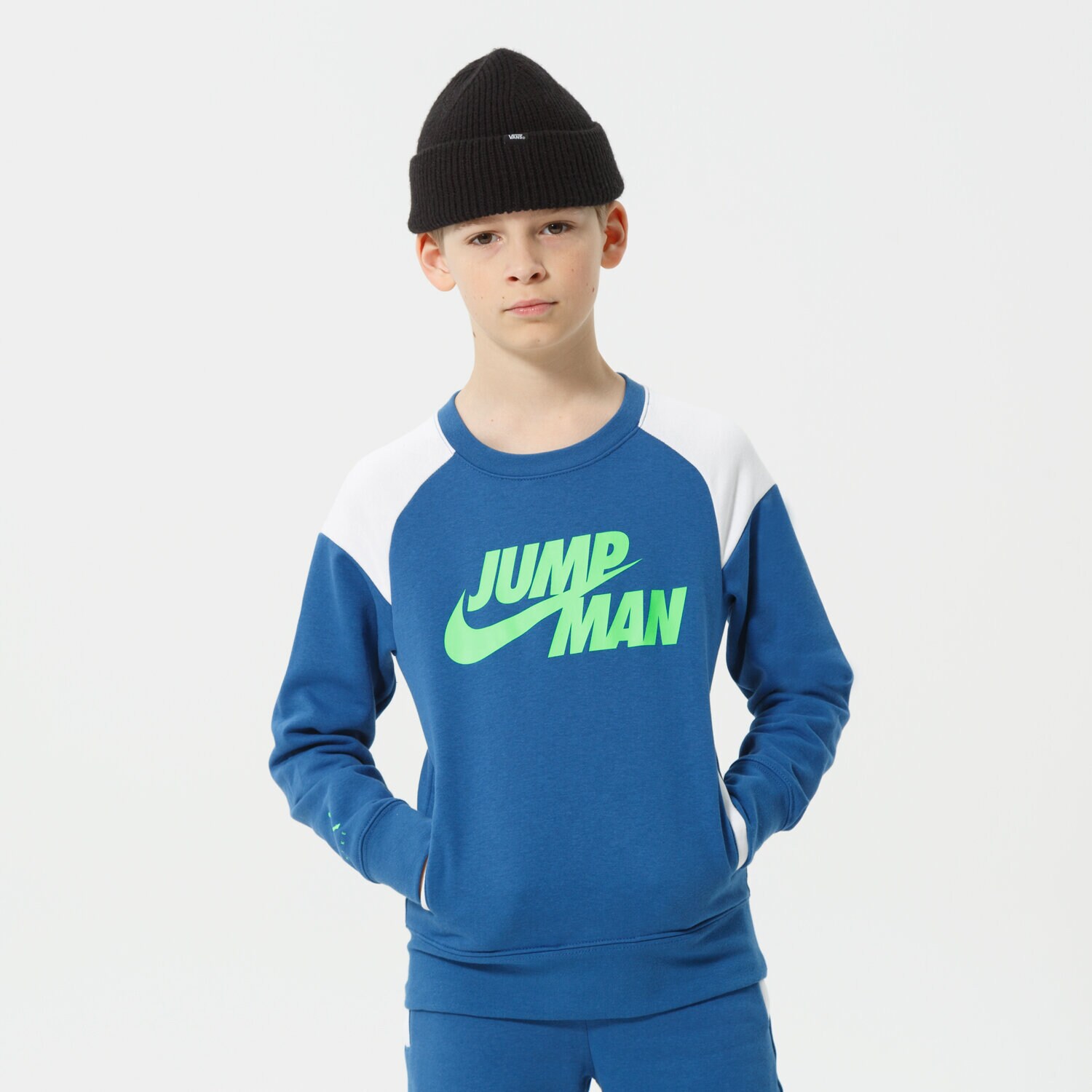 Sportowa bluza dziecięca NIKE BLUZA Z KAPTUREM B NSW HBR STMNT HOODED PO BOY DM8092-407 NIEBIESKI