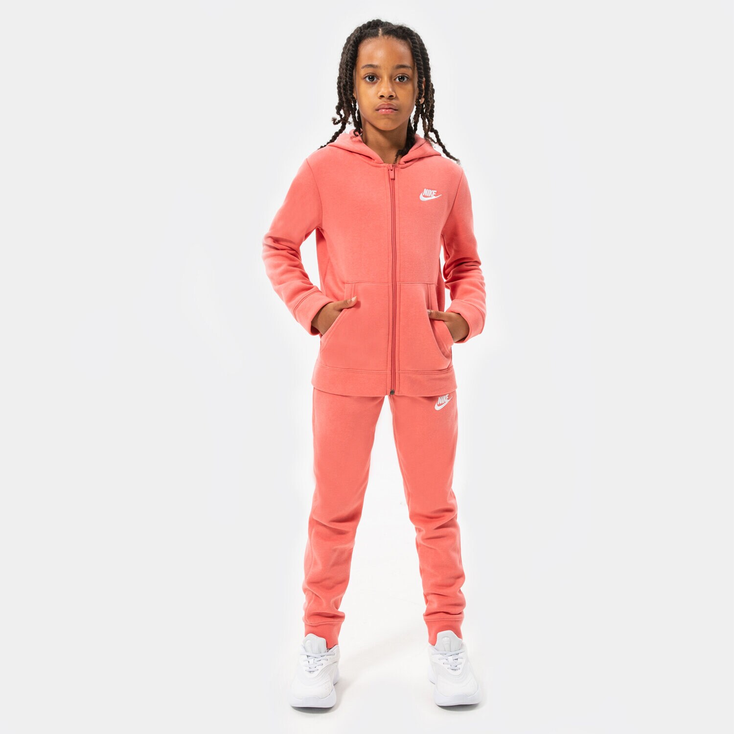 Sportowe spodnie dziecięce NIKE KOMPLET NIKE SPORTSWEAR GIRL BV3634-603 RÓŻOWY